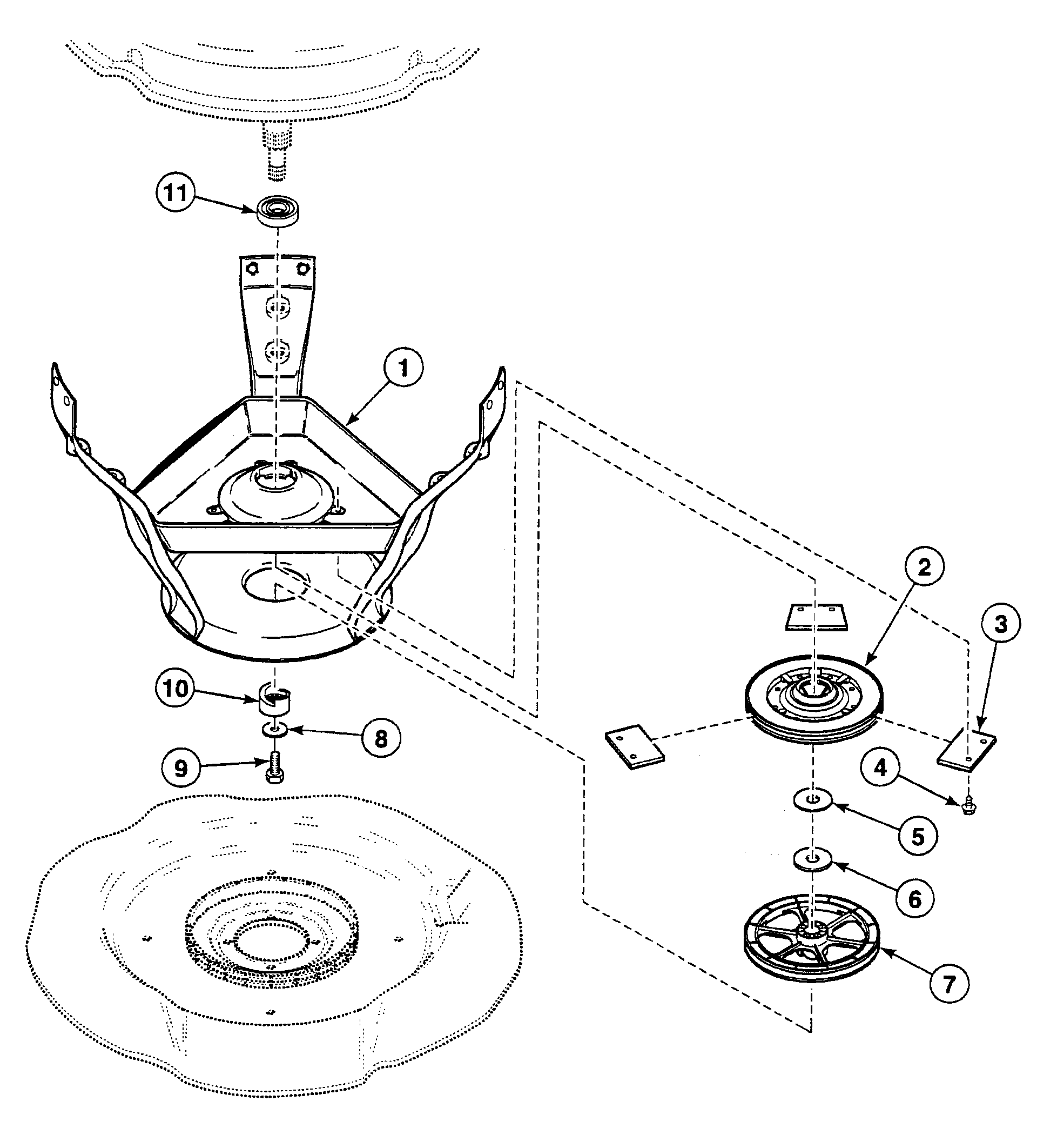 Speed Queen SWT2B0WN1124 brake assy diagram