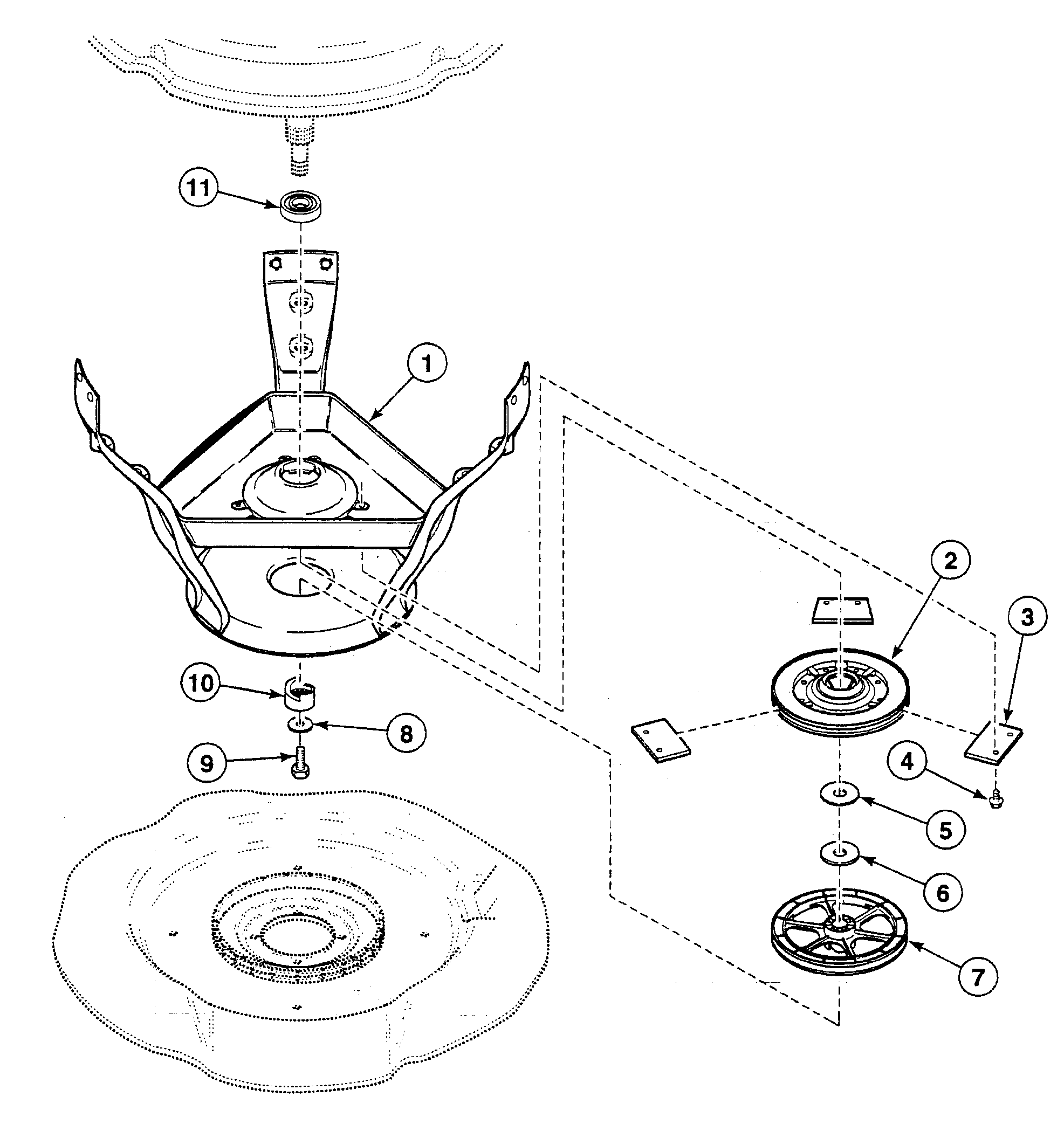 Speed Queen SWT120QM brake assy diagram