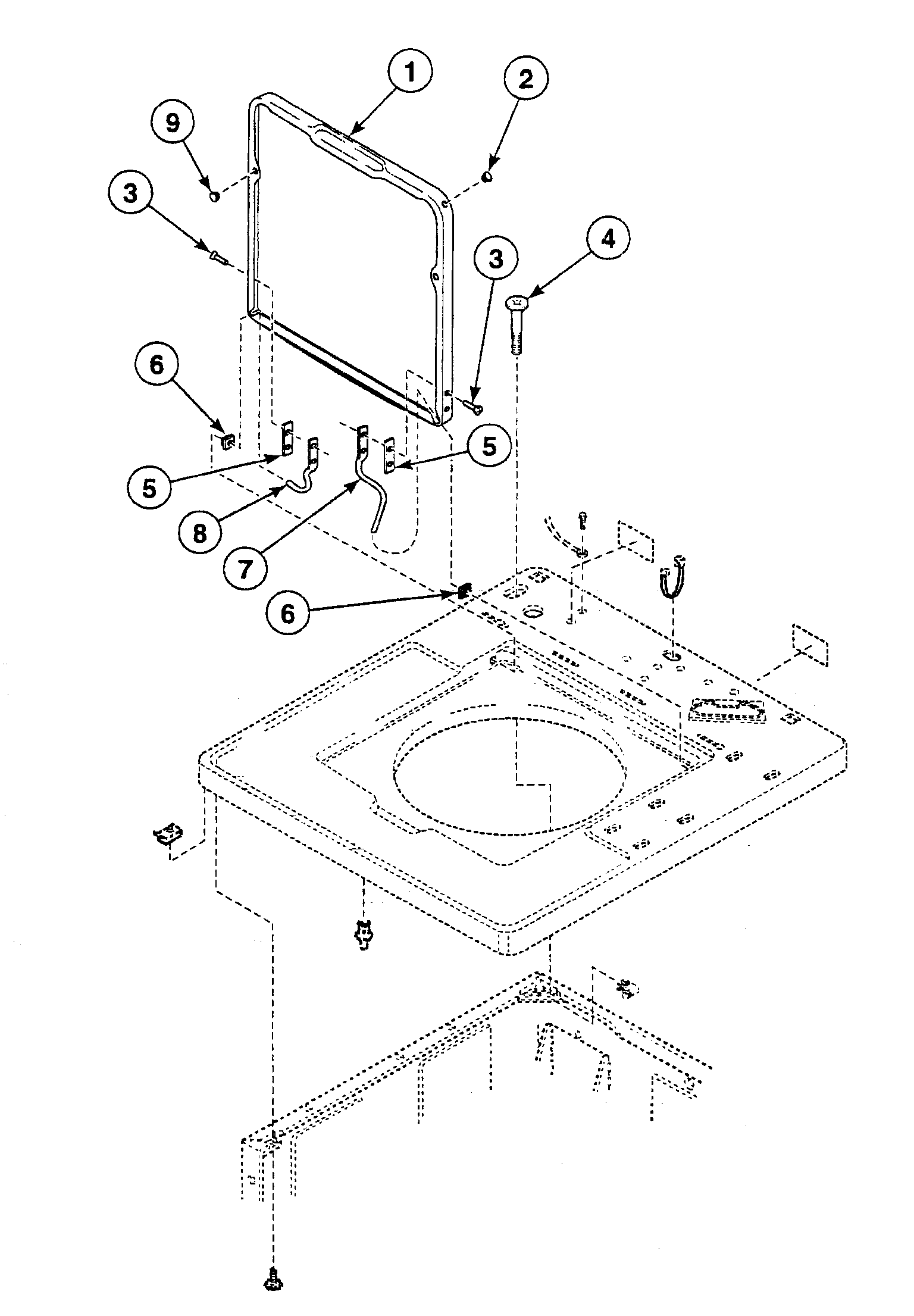 Speed Queen SWT121WA lid assy diagram