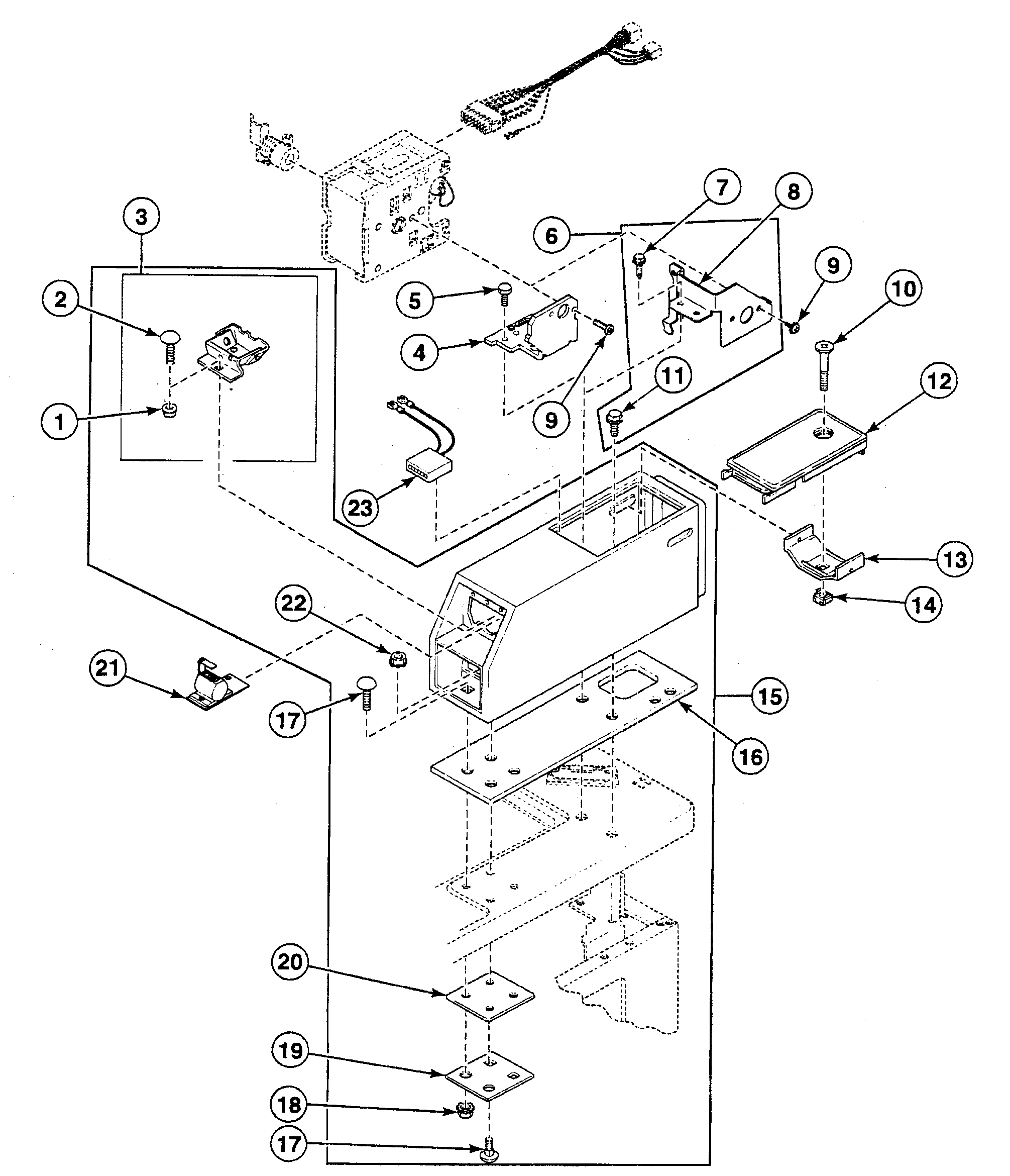 Speed Queen SWT121QM meter case diagram