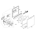 Bosch SHE43P06UC/56 door assy diagram