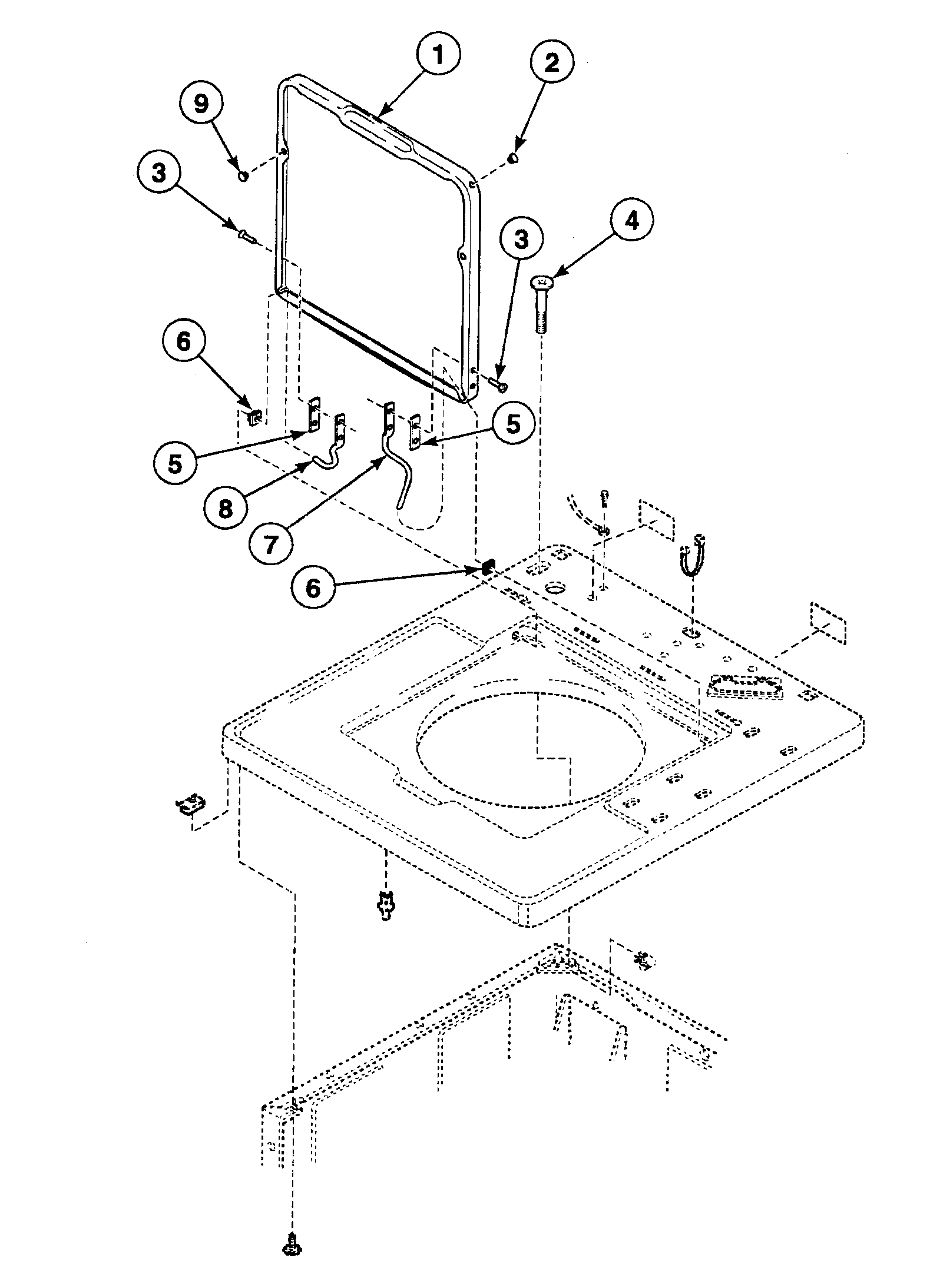 Speed Queen SWT421WA lid assy diagram