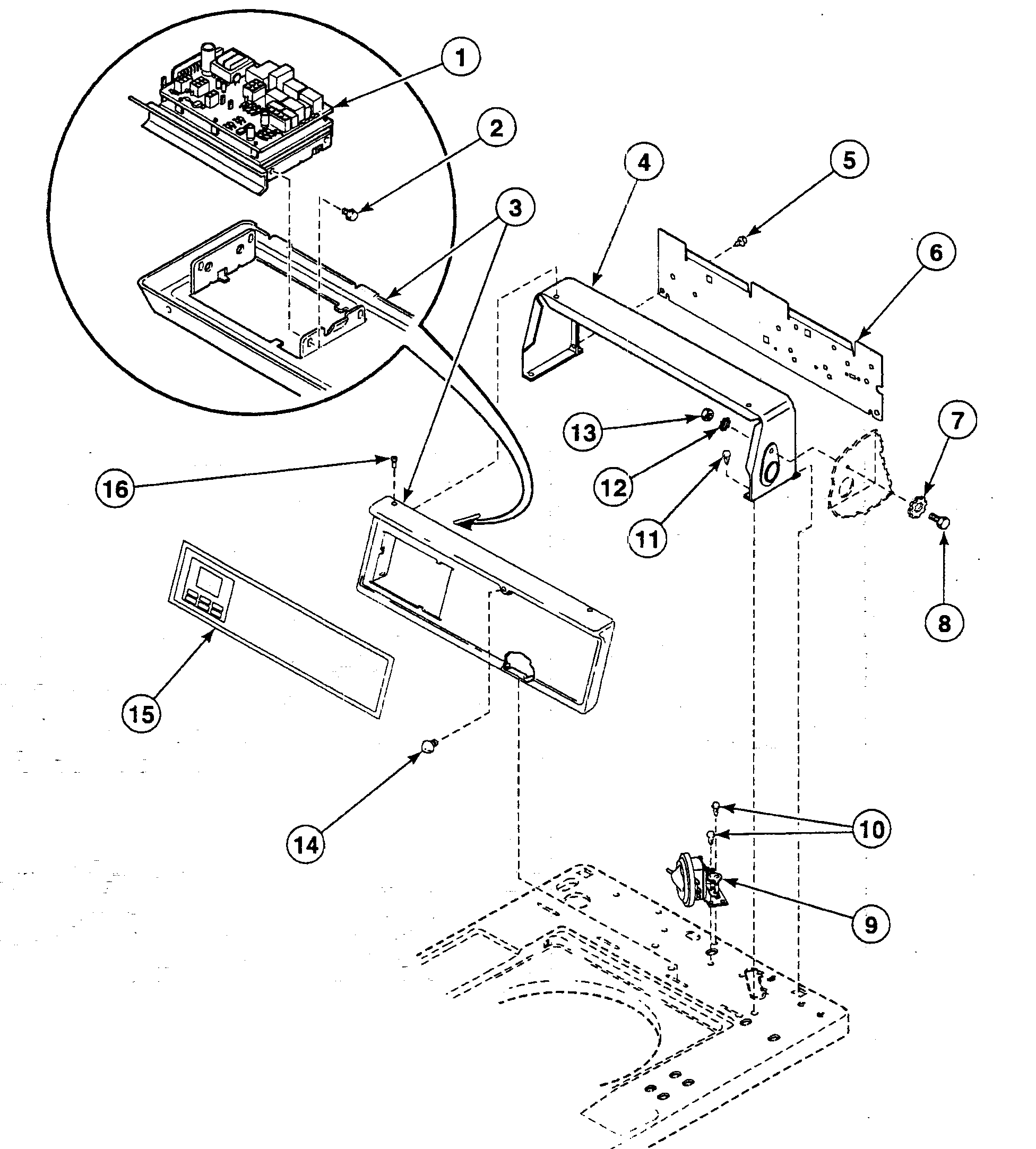 Speed Queen SWT520QN control panel diagram