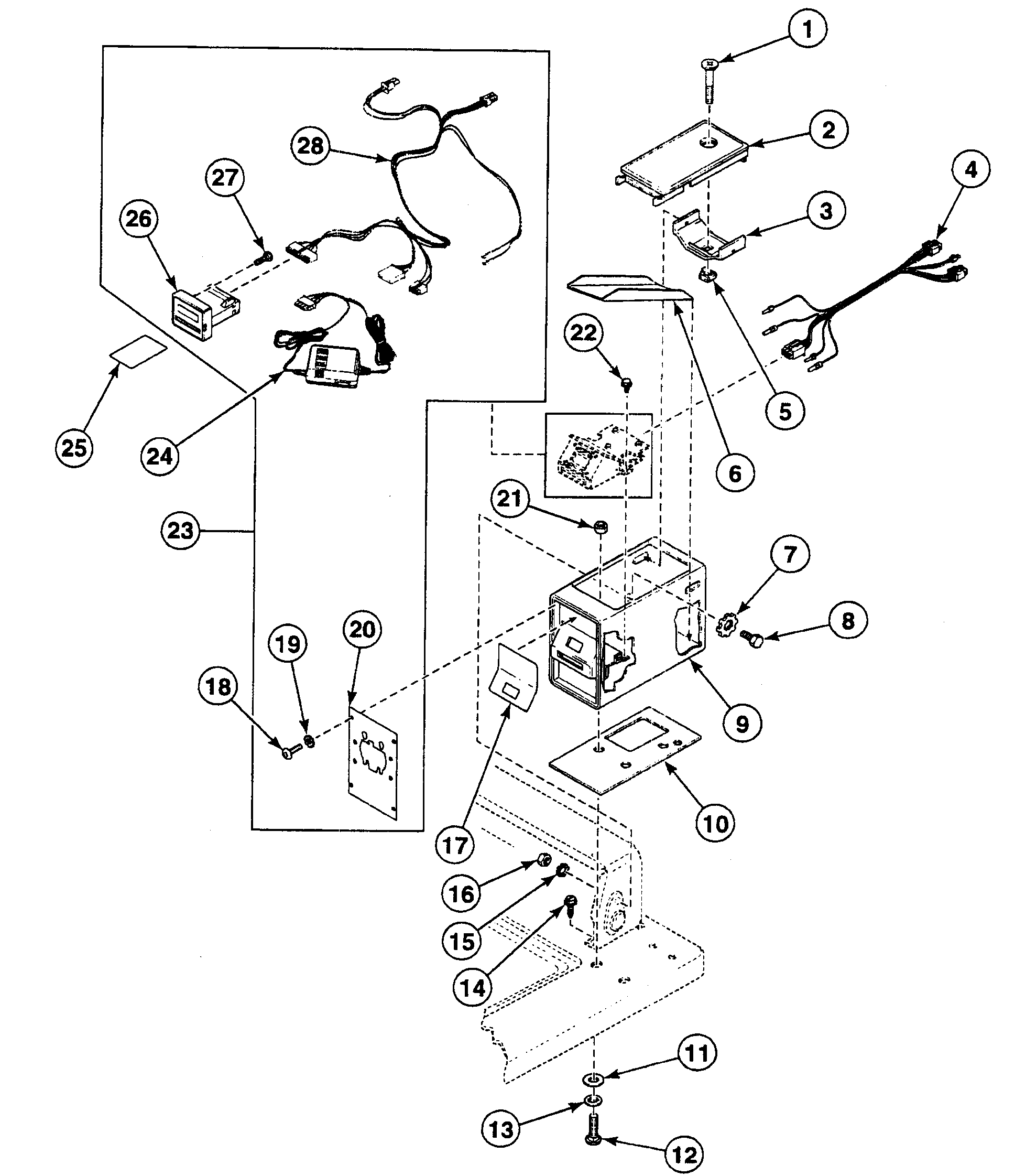 Speed Queen SWT720LA card reader diagram