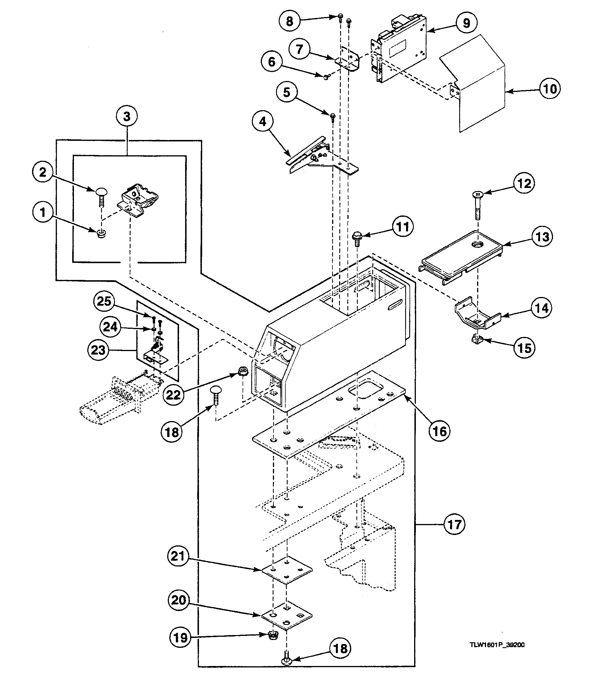 Speed Queen SWT920LN1124 meter case diagram