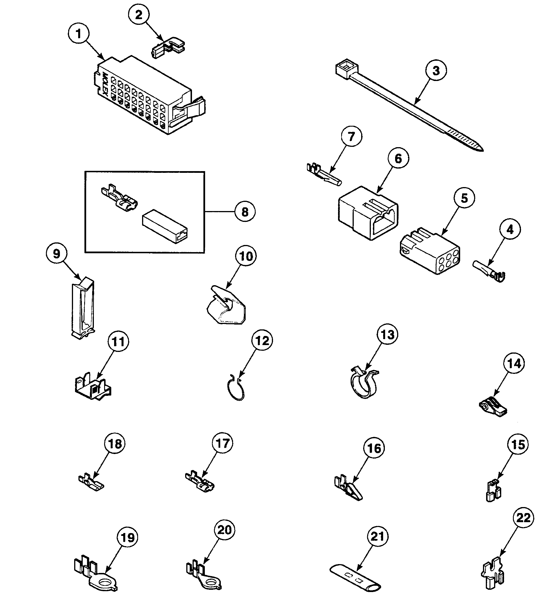 Speed Queen SWTZ21WM terminals diagram