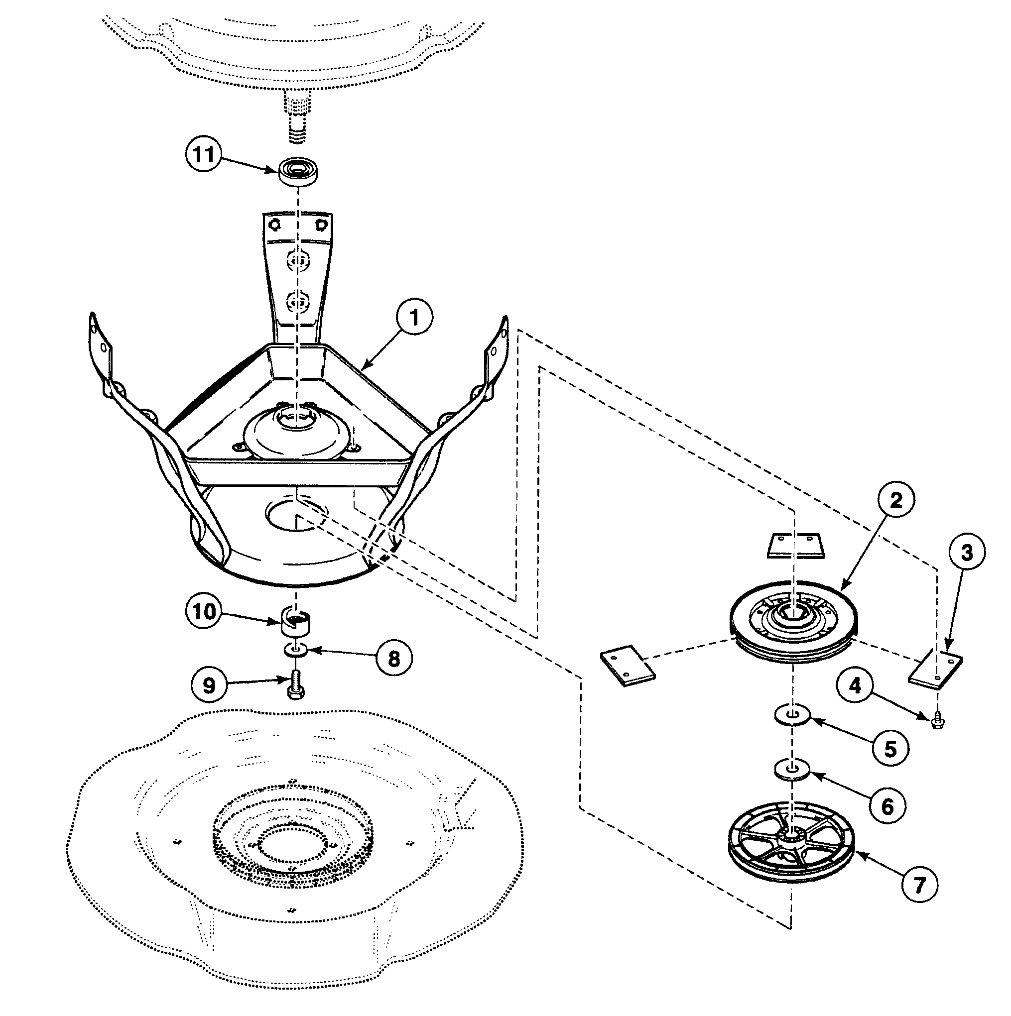 Speed Queen SWTF20QN brake assy diagram