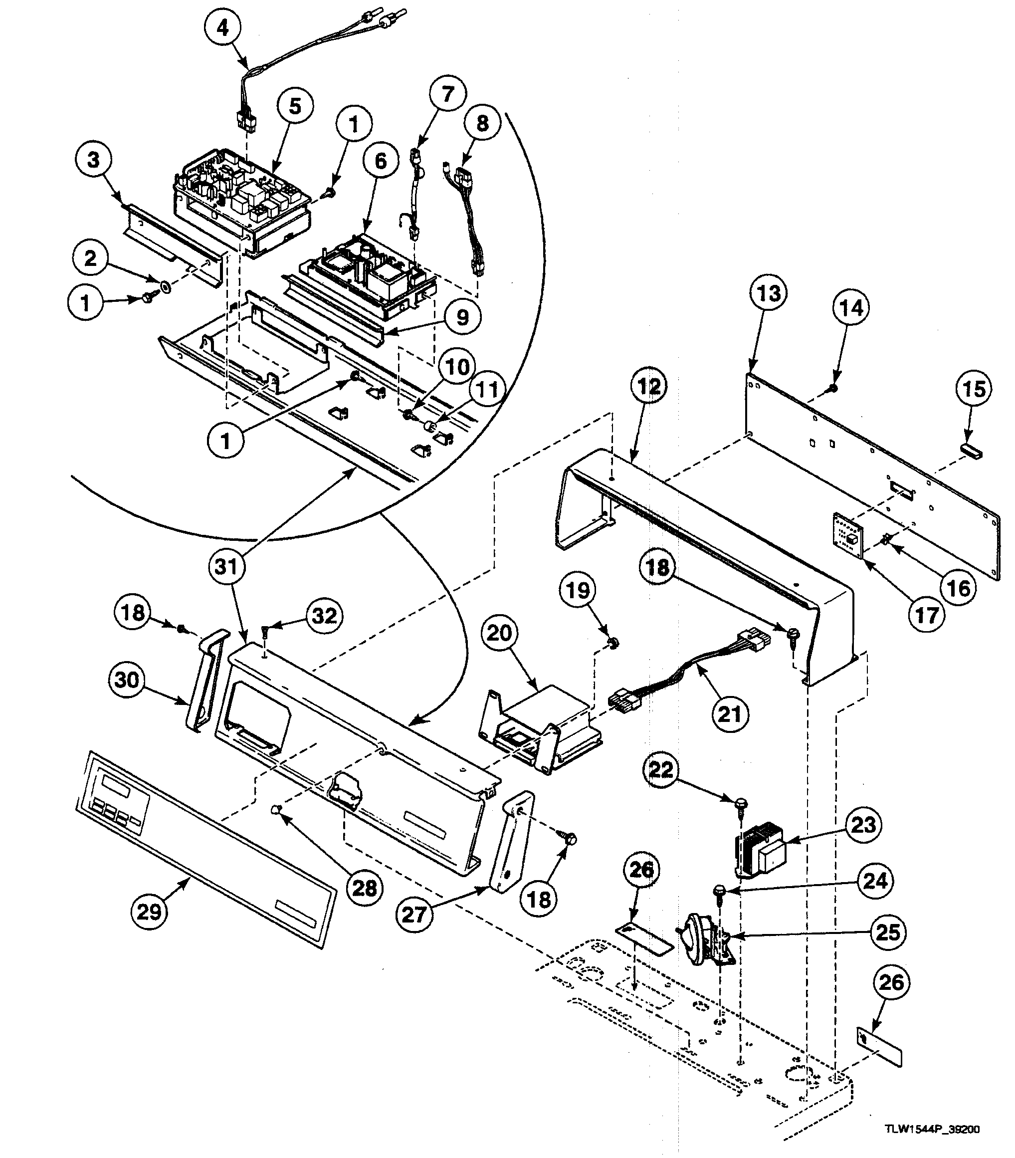 Speed Queen SWTJ21QM control panel diagram