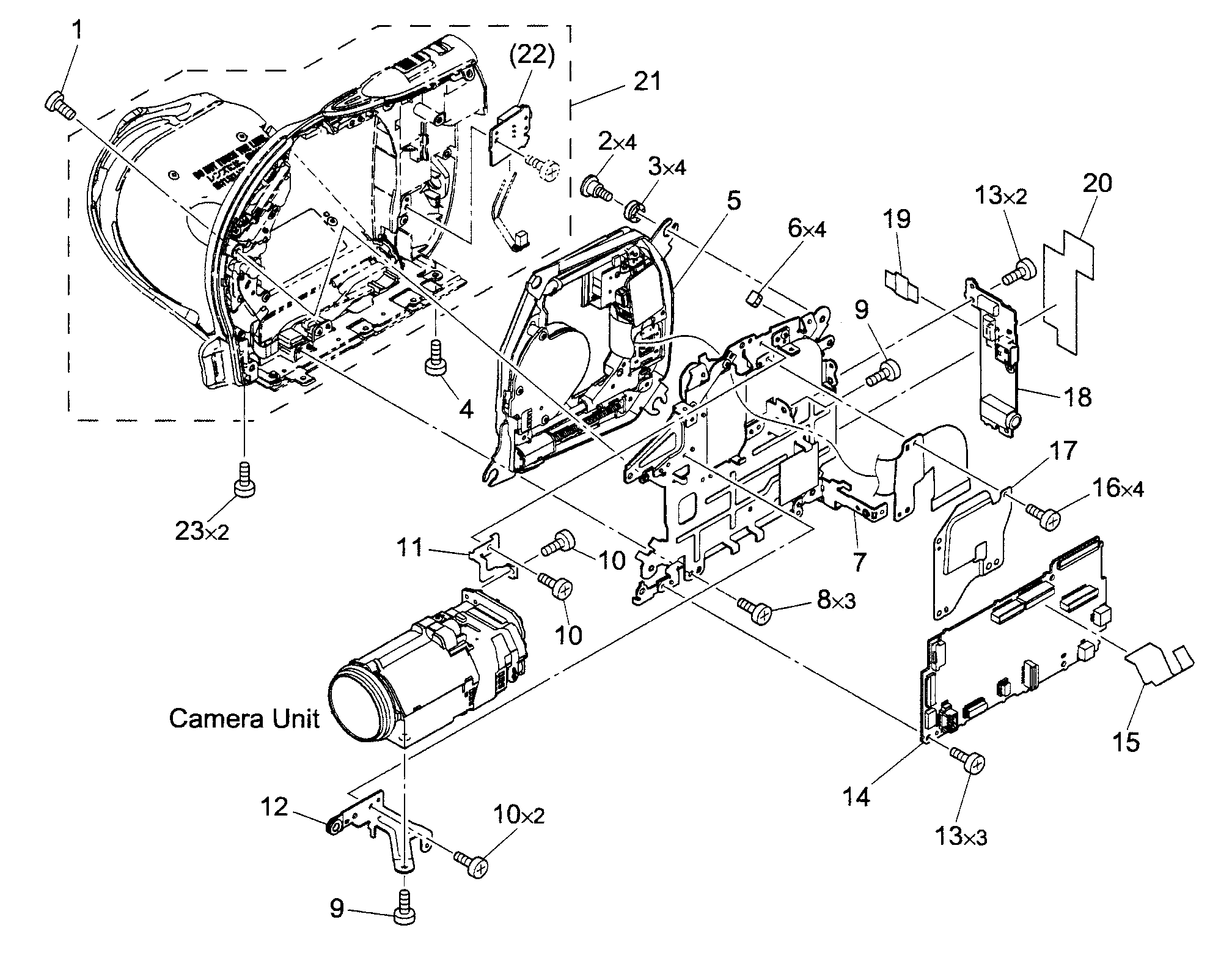 Canon DC420 left side diagram