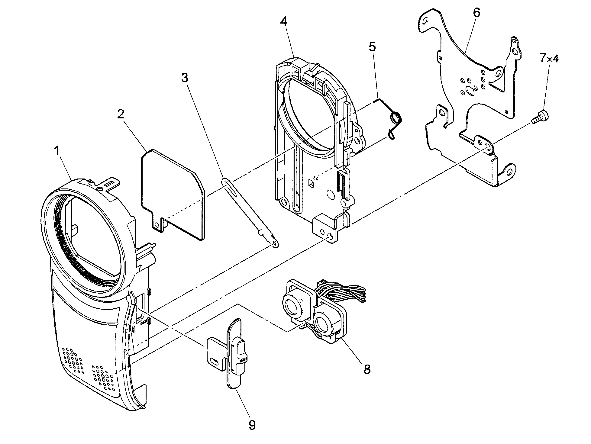 Canon DC420 front unit diagram
