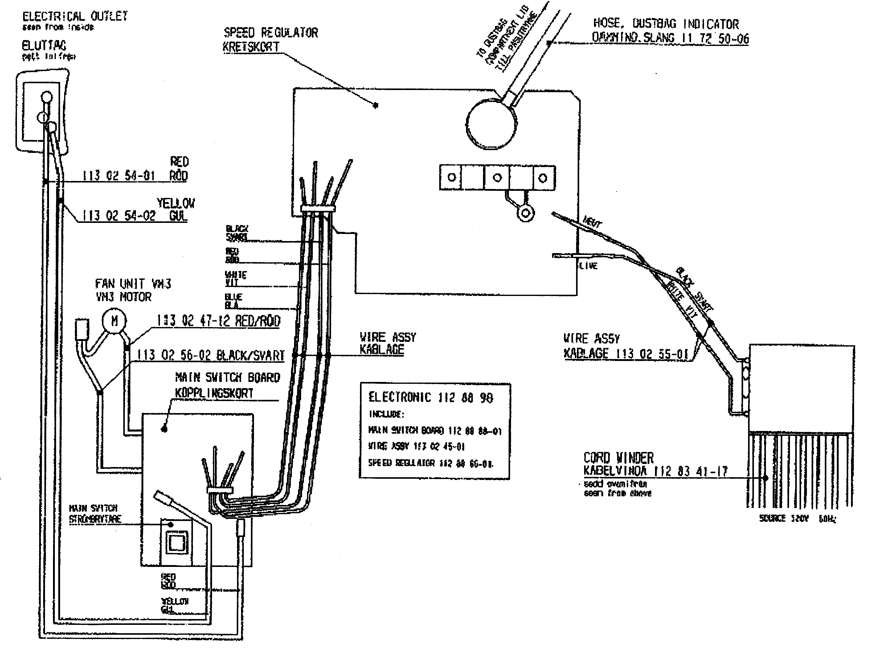 Electrolux EL6988E wiring diagram