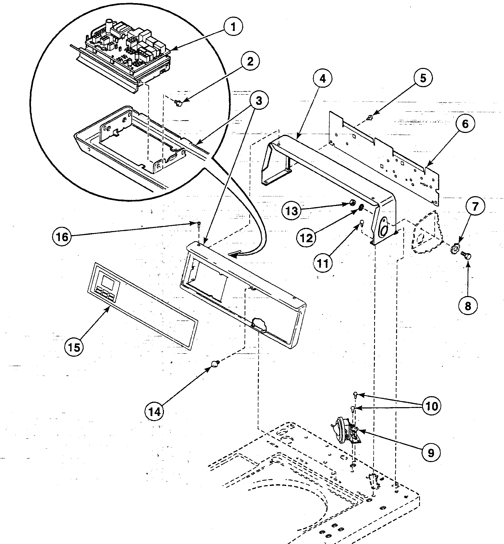 Speed Queen SWT420QA control panel diagram