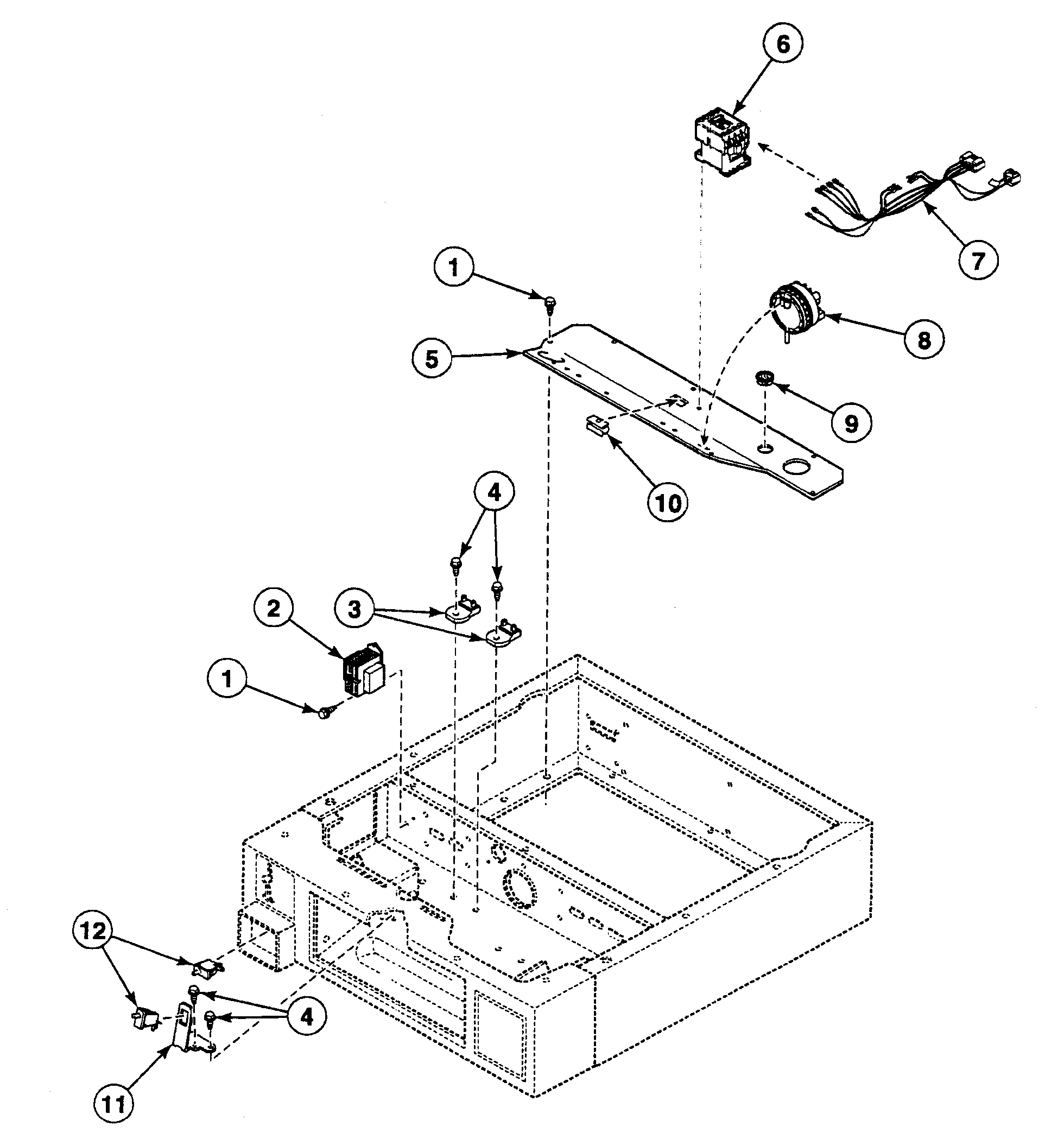 Speed Queen SWFX71NN3050 control cabinet diagram