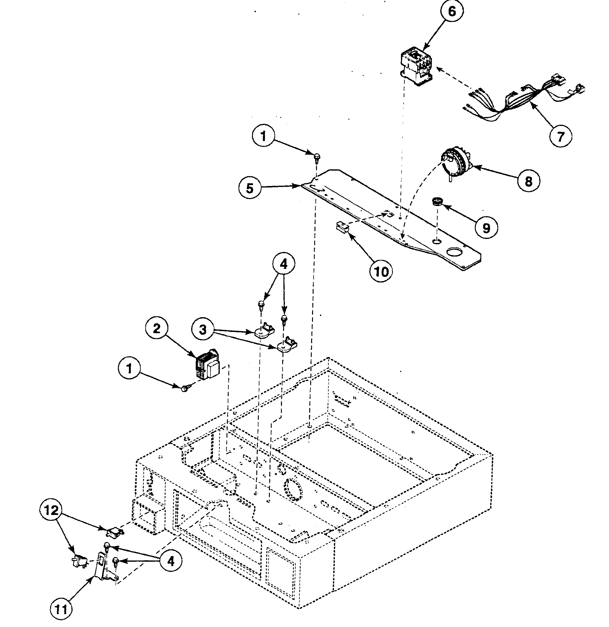 Speed Queen SWFA71NN control cabinet diagram