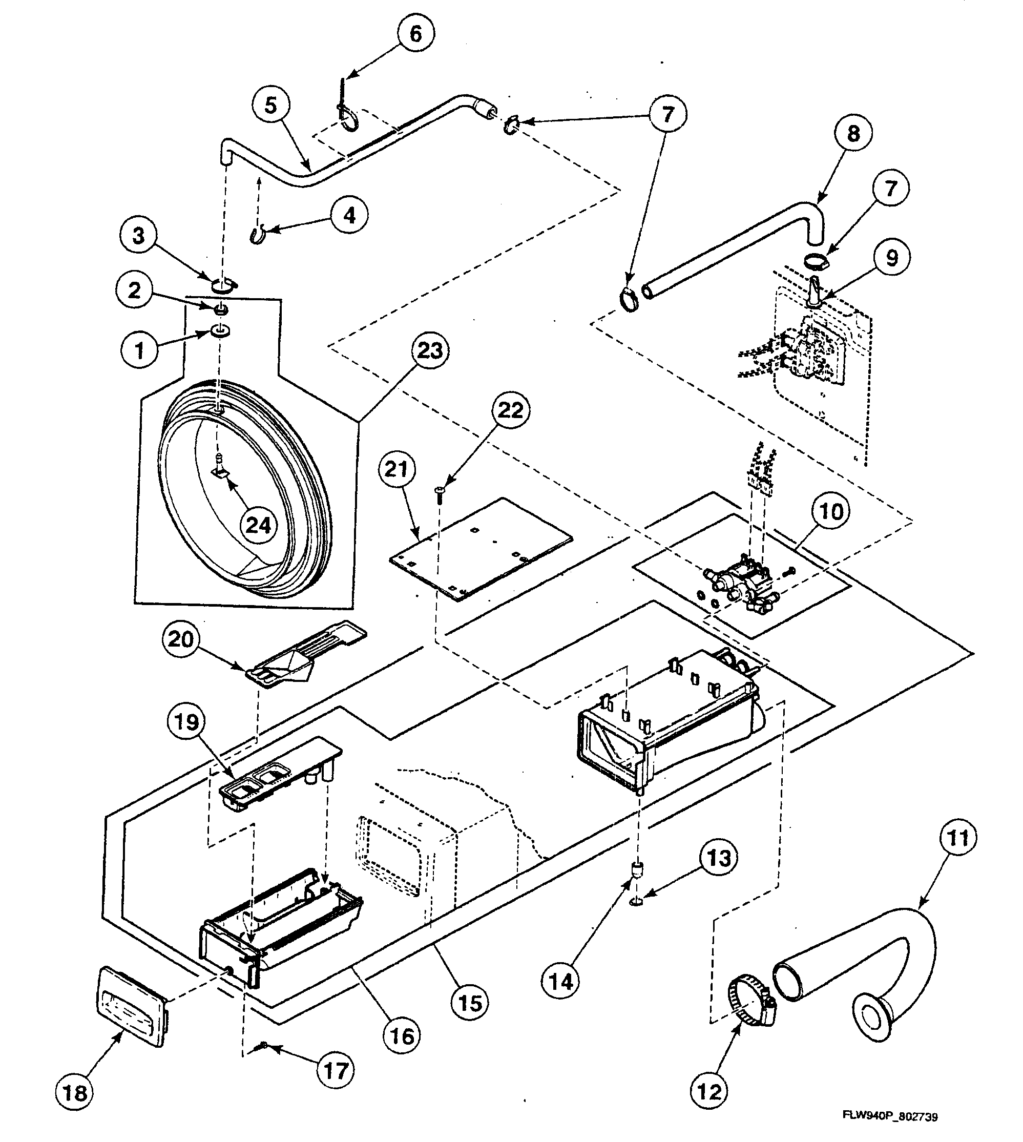 Speed Queen SWFA71NN dispenser diagram