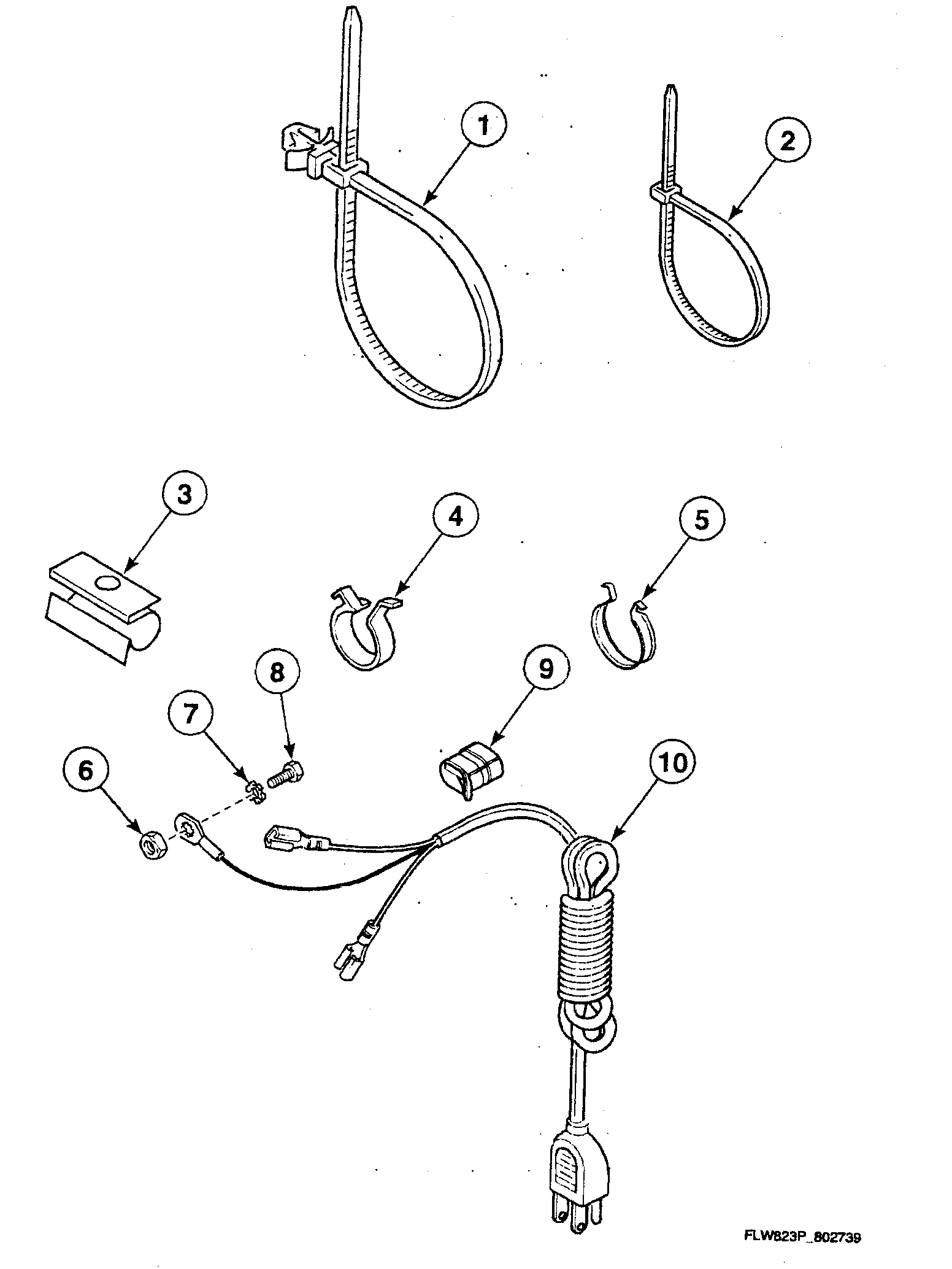 Speed Queen SWFA71NN wire ties diagram