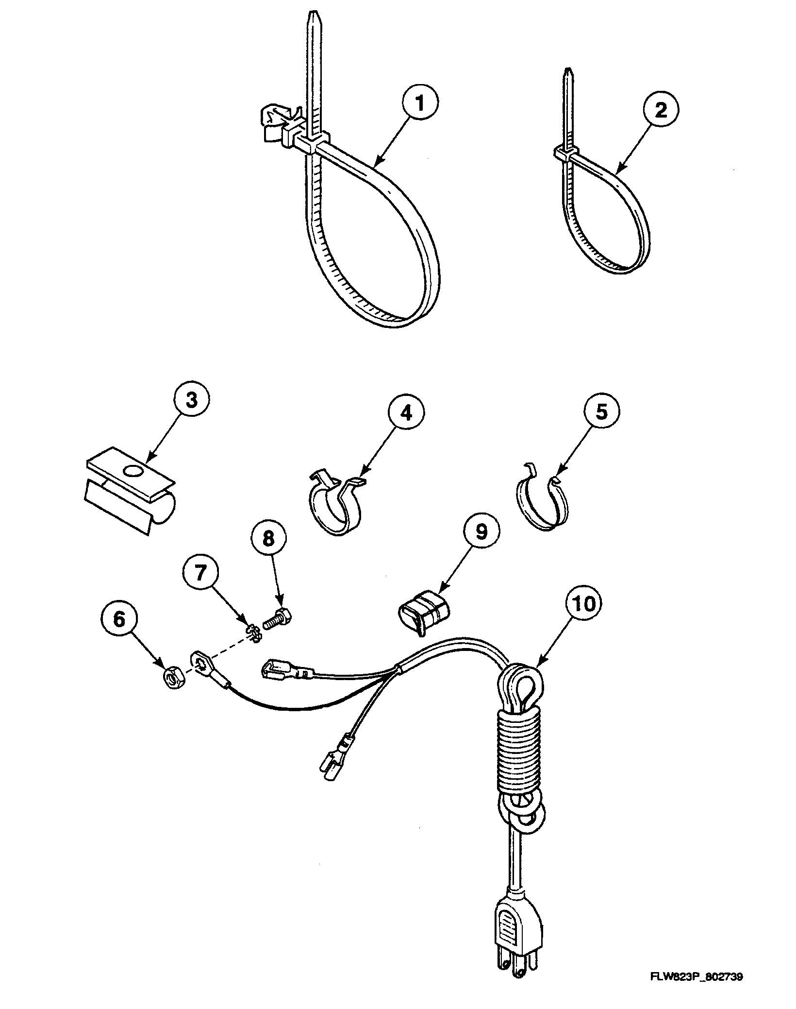 Speed Queen SWFB71NN wire ties diagram