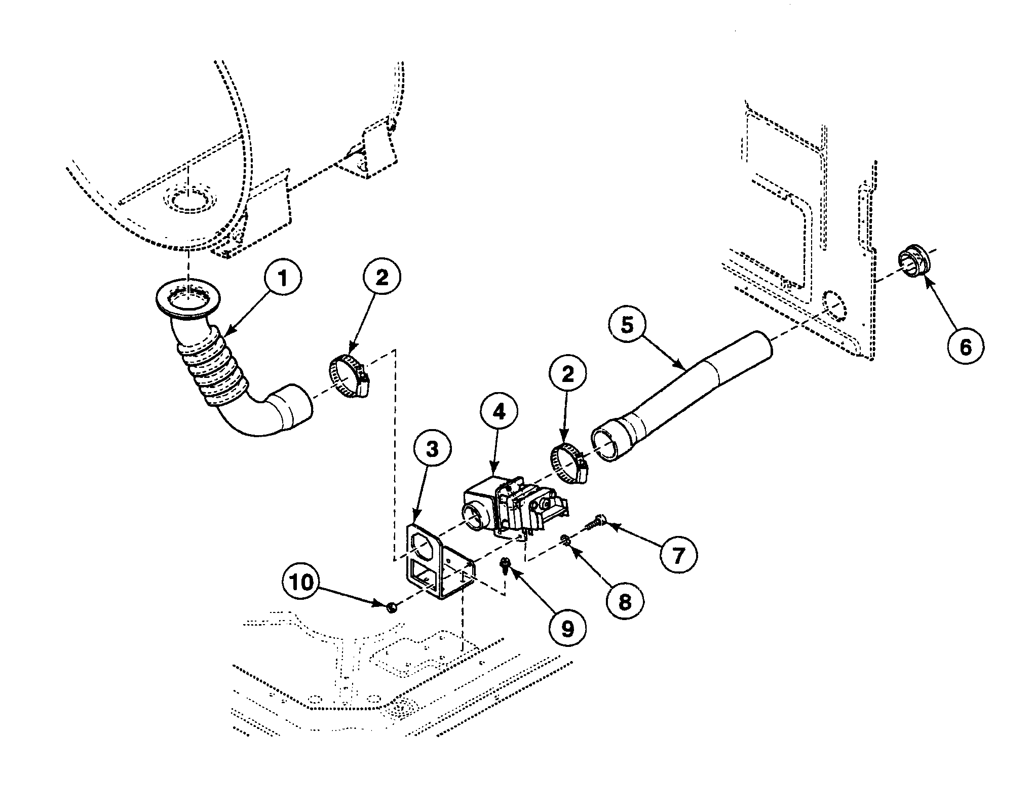 Speed Queen SWFX73QN drain assy diagram