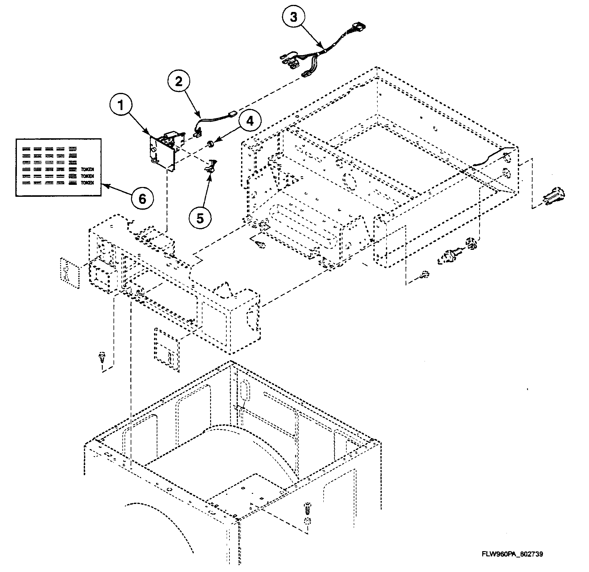 Speed Queen SWFX74QN4000 coin drop 1 diagram
