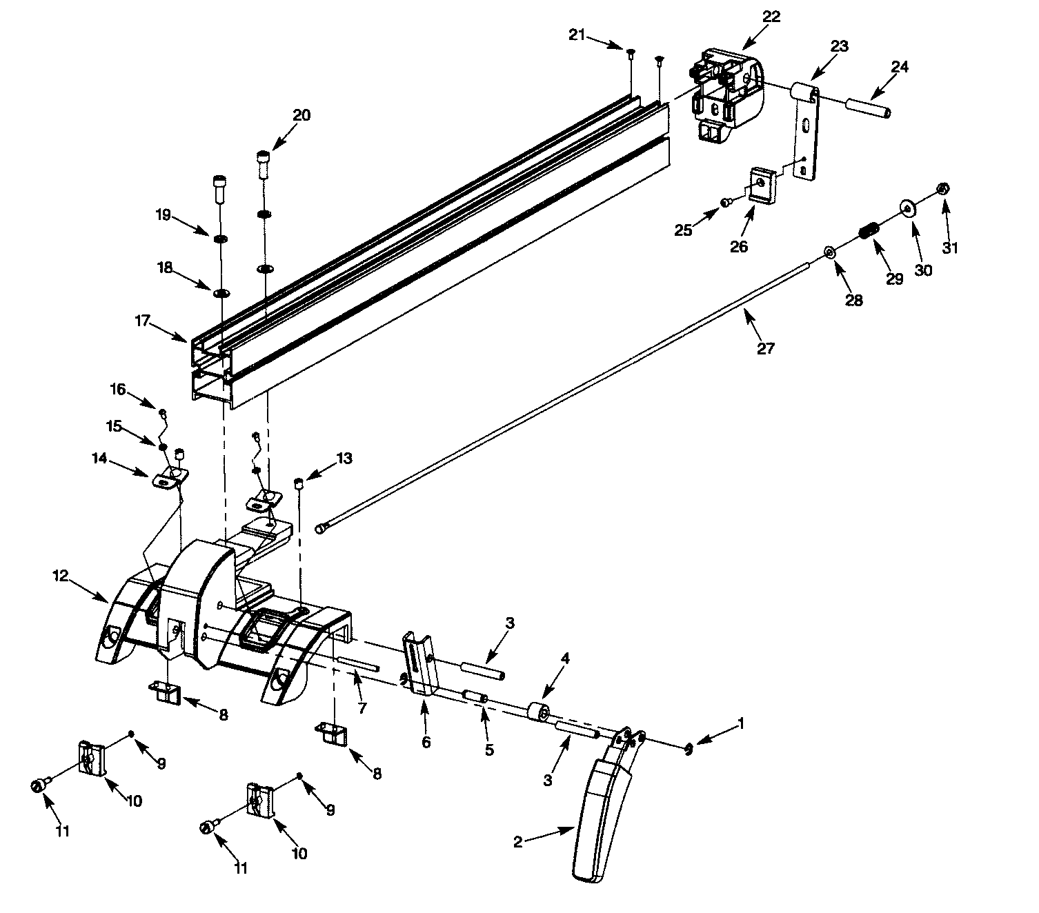 Craftsman 351218330 rip fence diagram