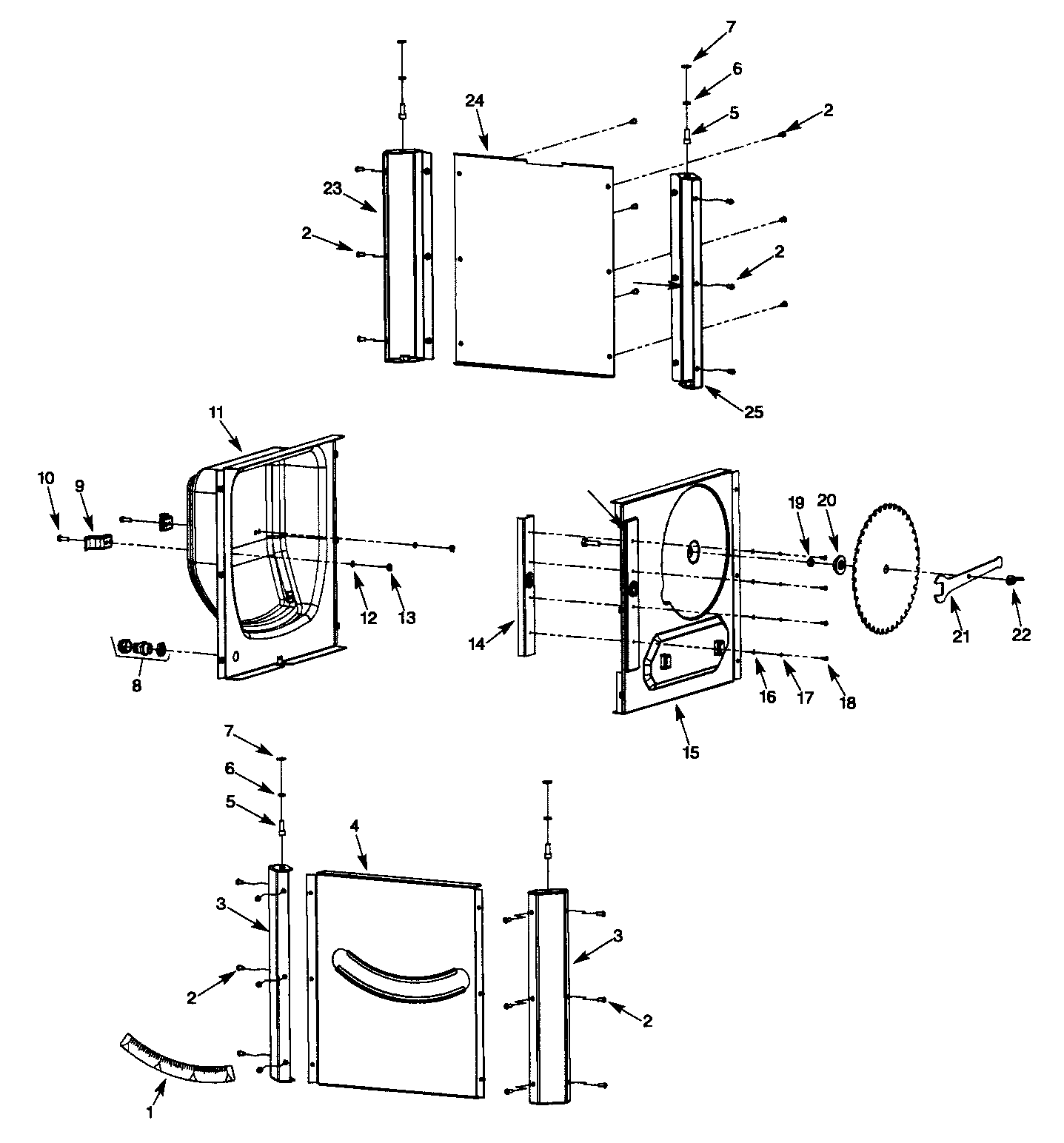 Craftsman 351218330 cabinet assy diagram