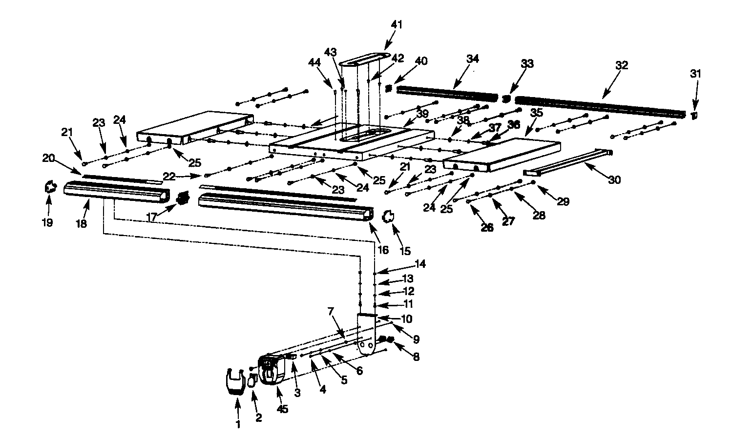 Craftsman 351218330 rails assy diagram