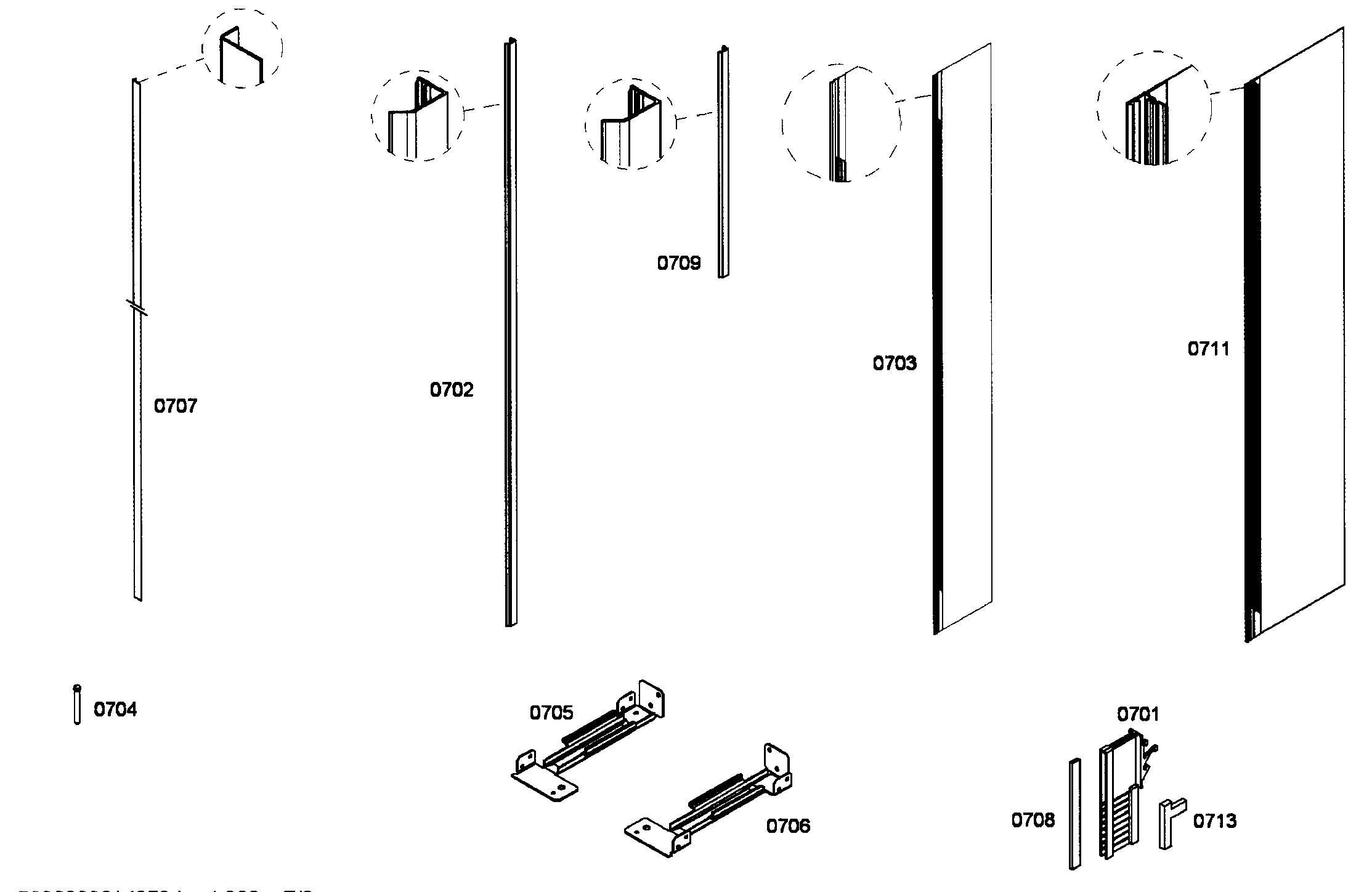 Thermador T36BT71FS/08 strip assy diagram