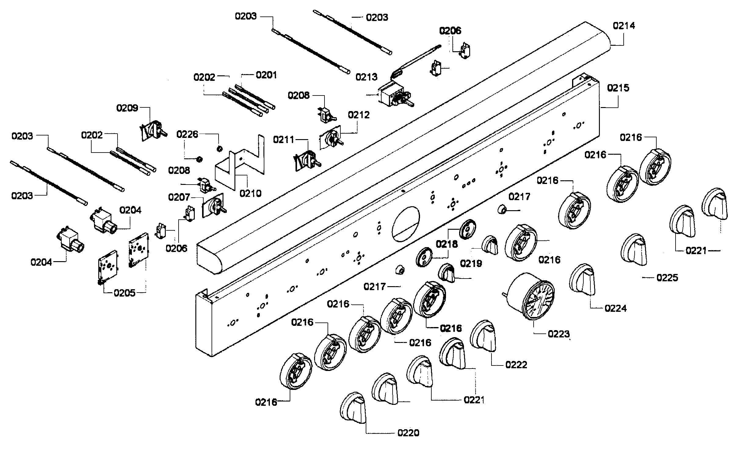 Thermador PRG486EDPG/01 control panel diagram