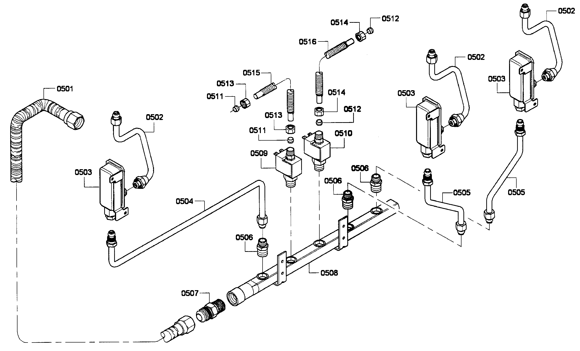 Thermador PRG486EDPG/01 gas supplay 2 diagram