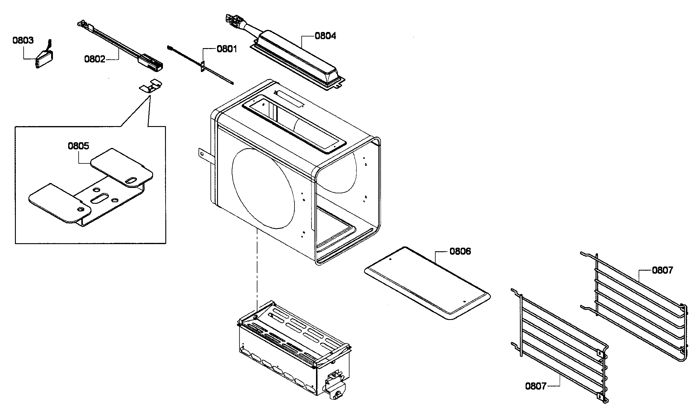 Thermador PRG486EDPG/01 small oven diagram