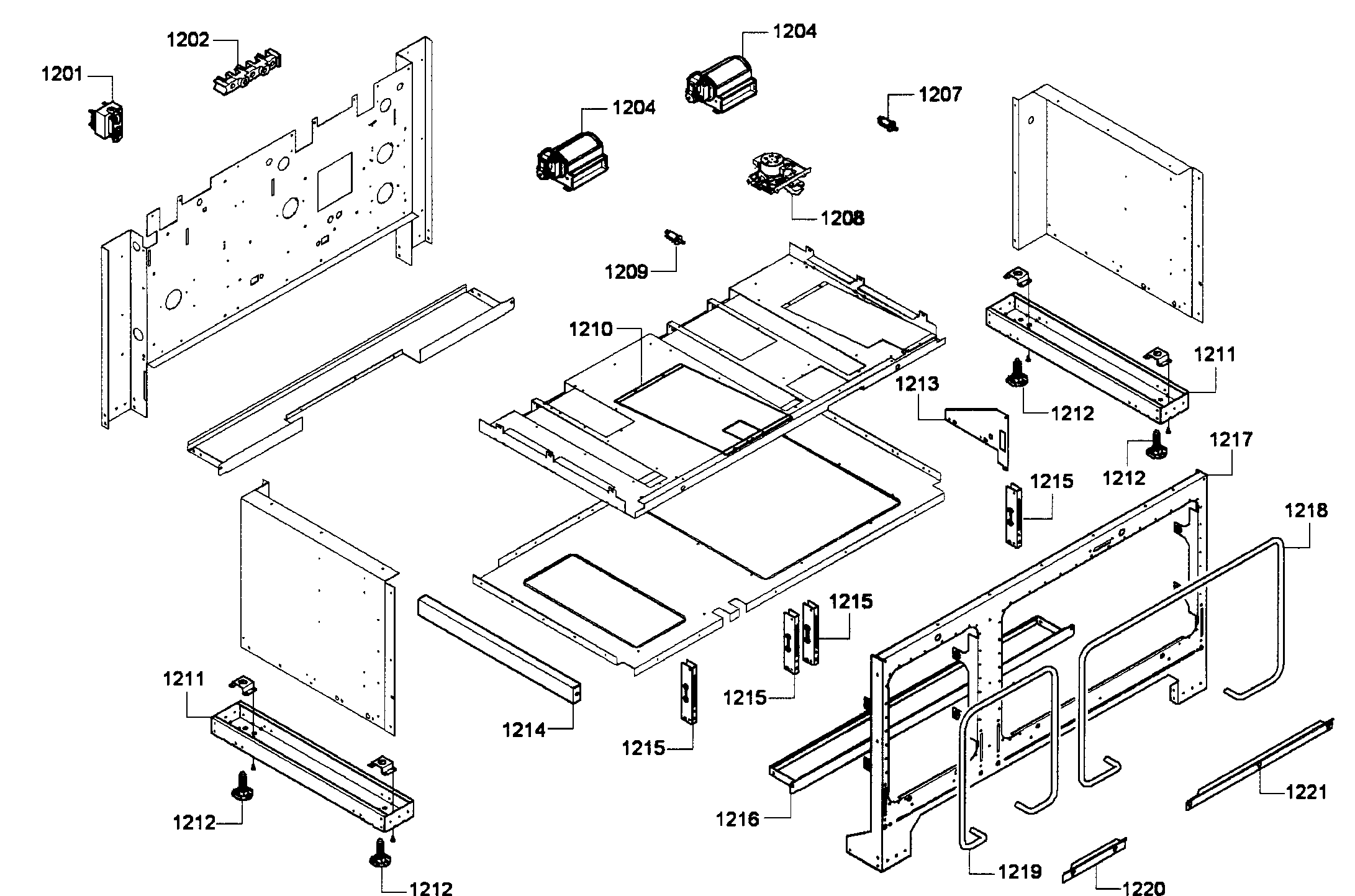 Thermador PRG486EDPG/01 frame assy diagram