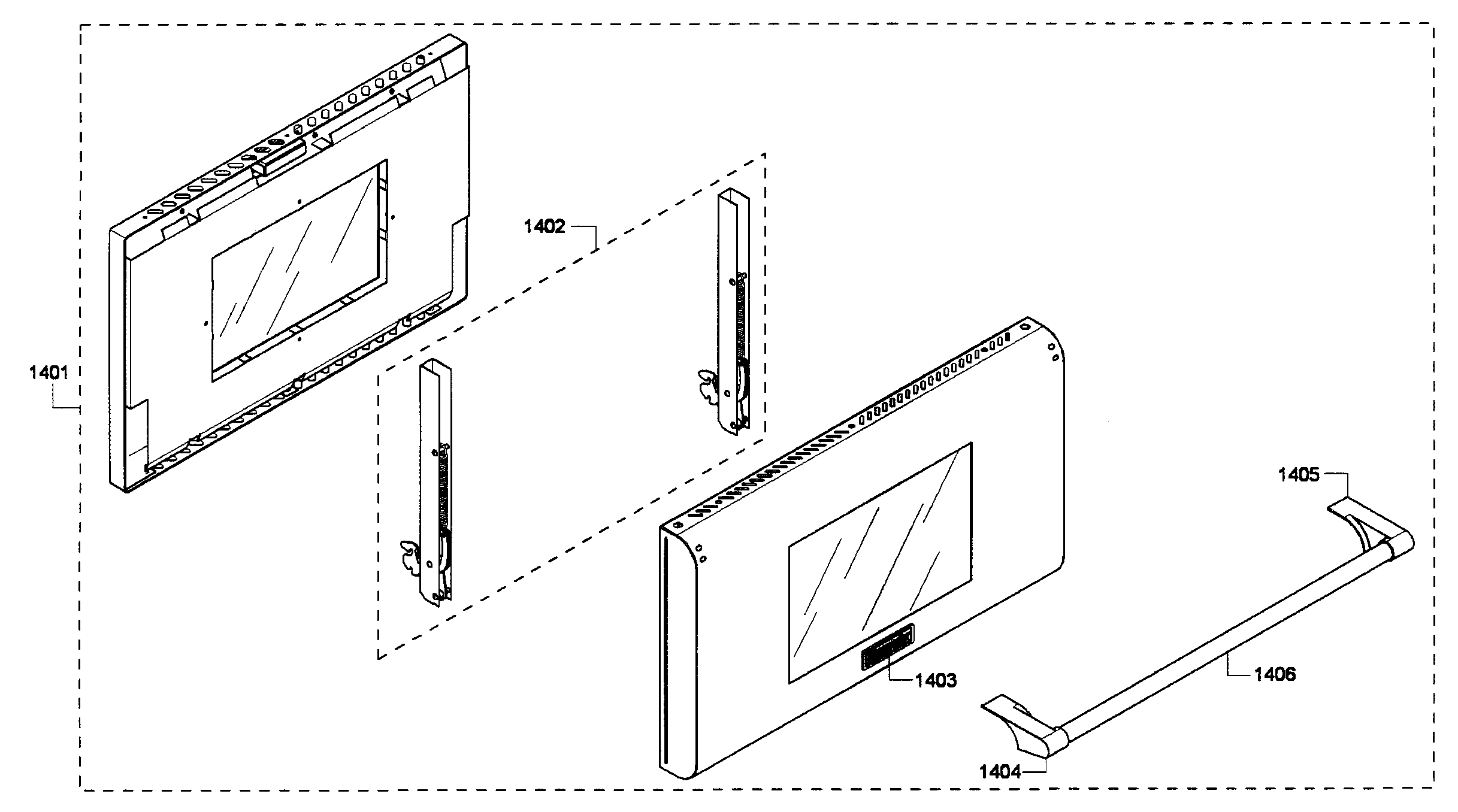Thermador PRG486EDPG/01 large door diagram