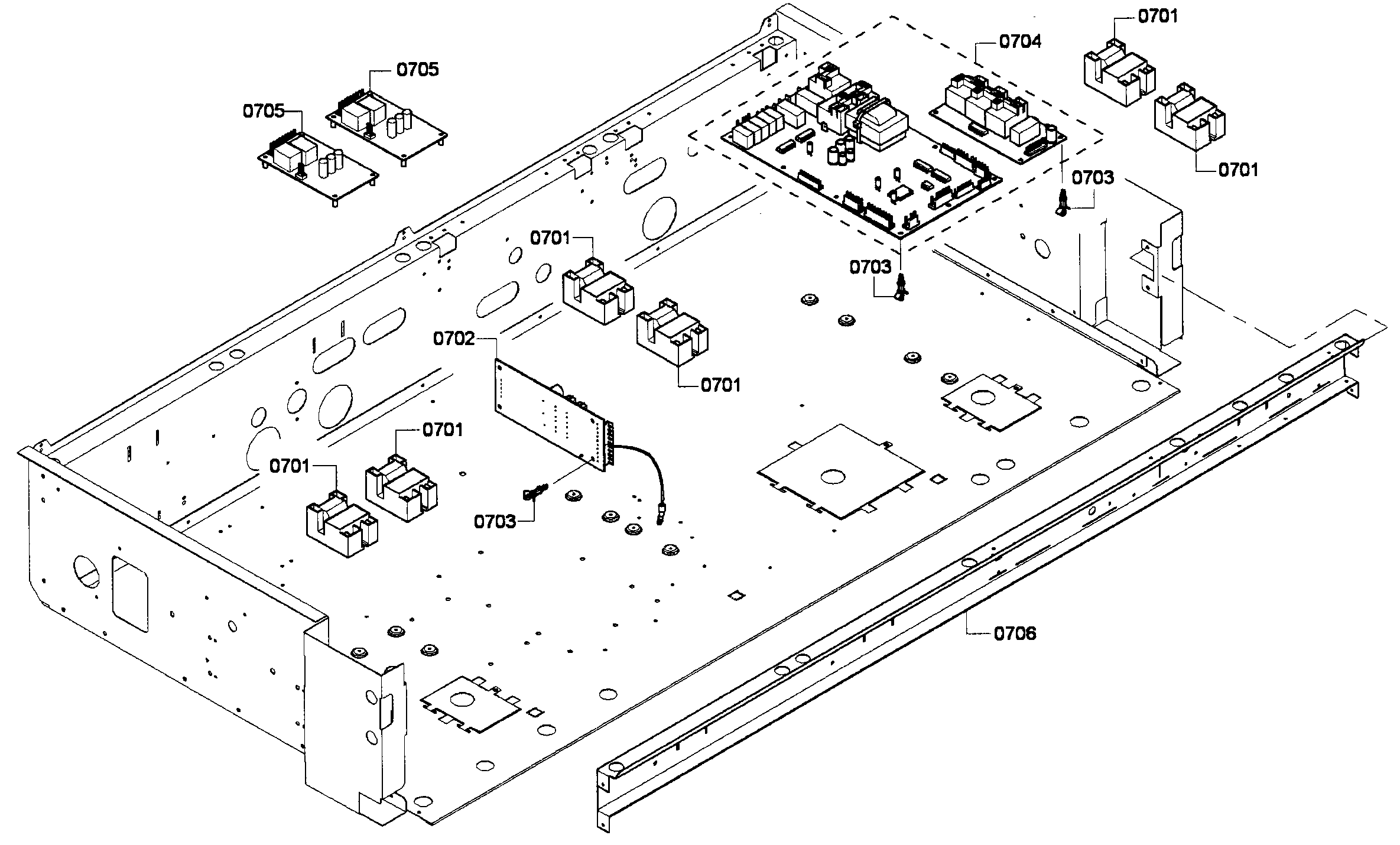 Thermador PRL486EDPG-01 pcb's assy diagram