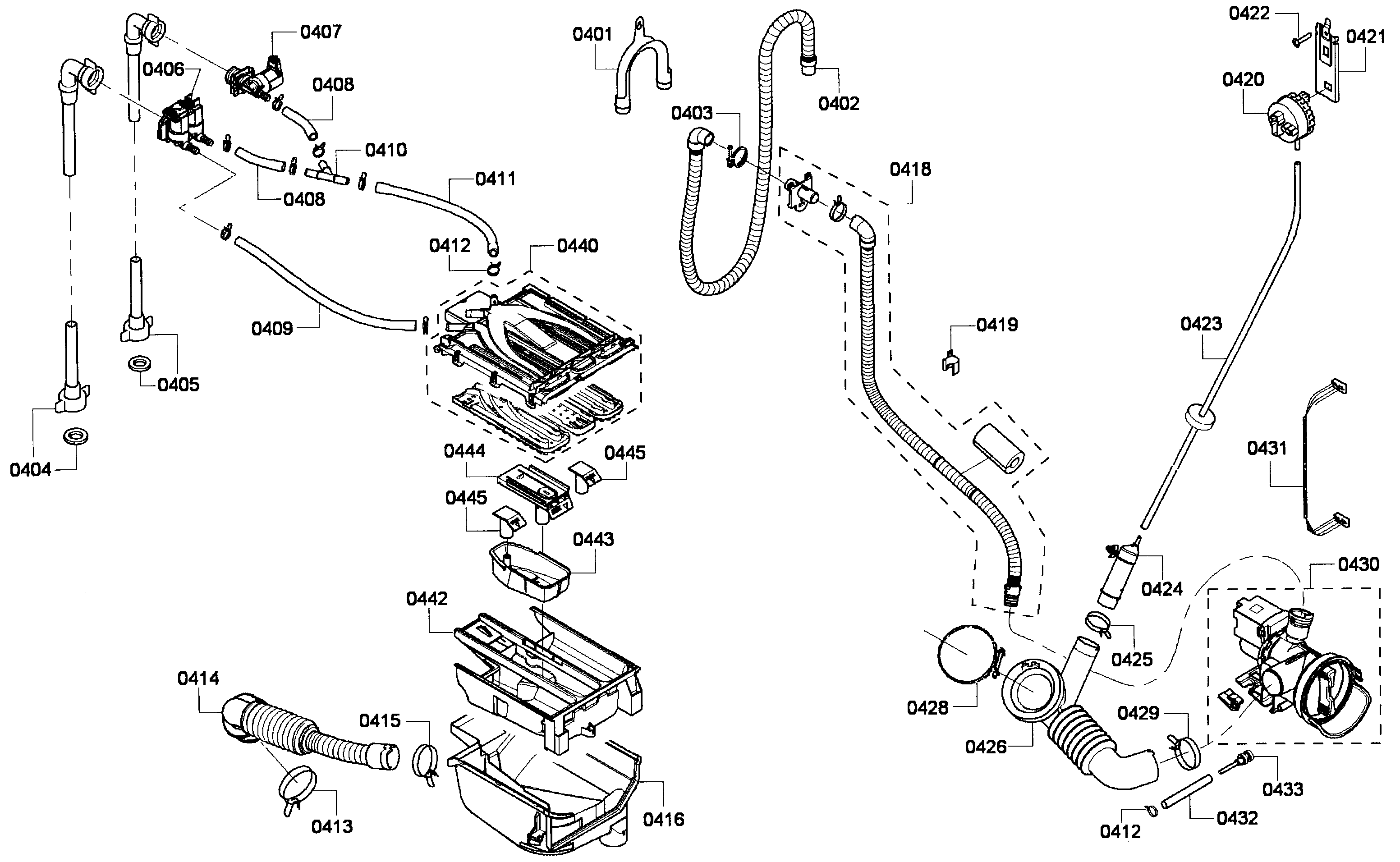 Bosch WFVC5400UC/19 pump assy diagram