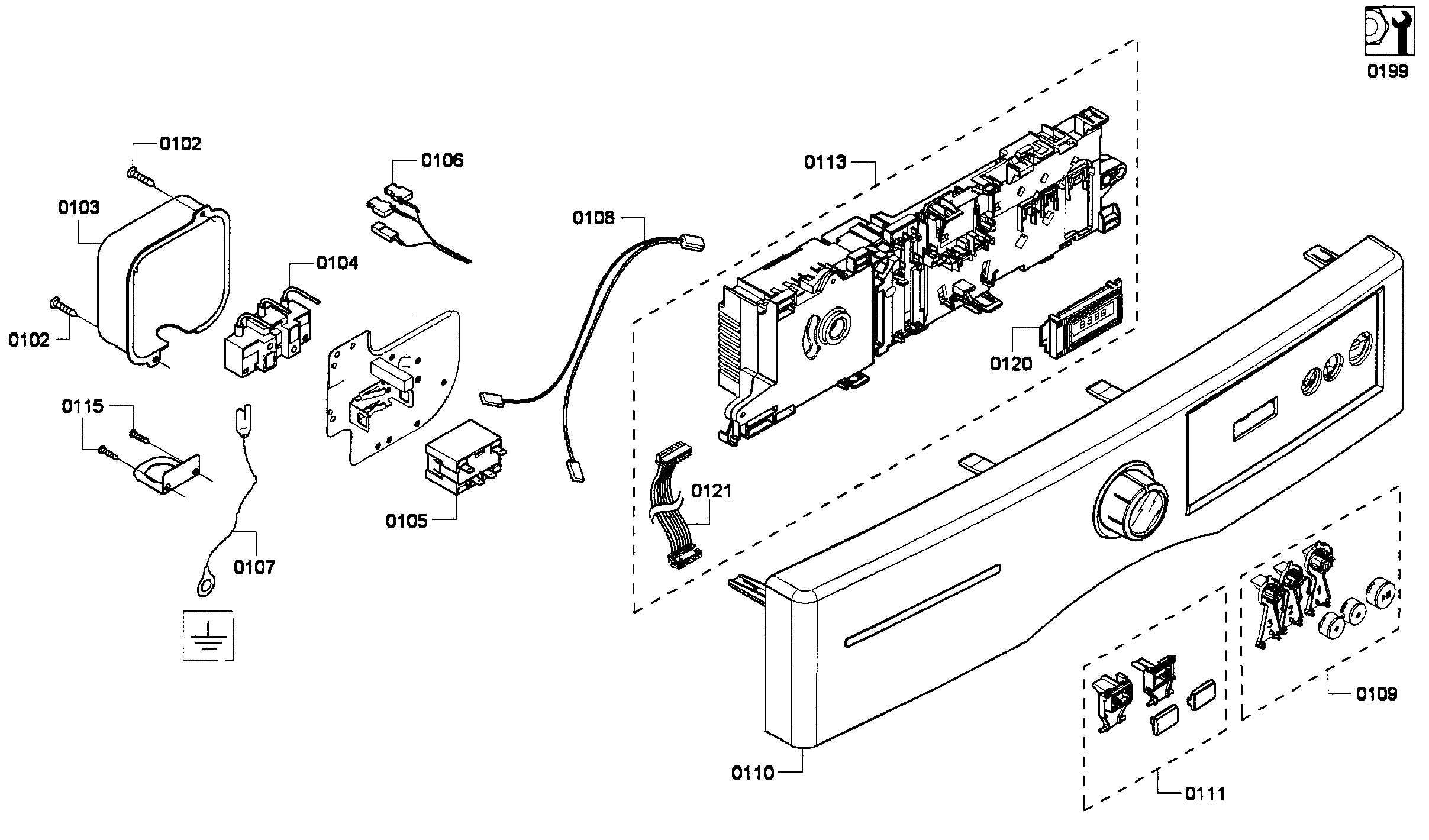 Bosch WTVC8330US/09 control panel diagram