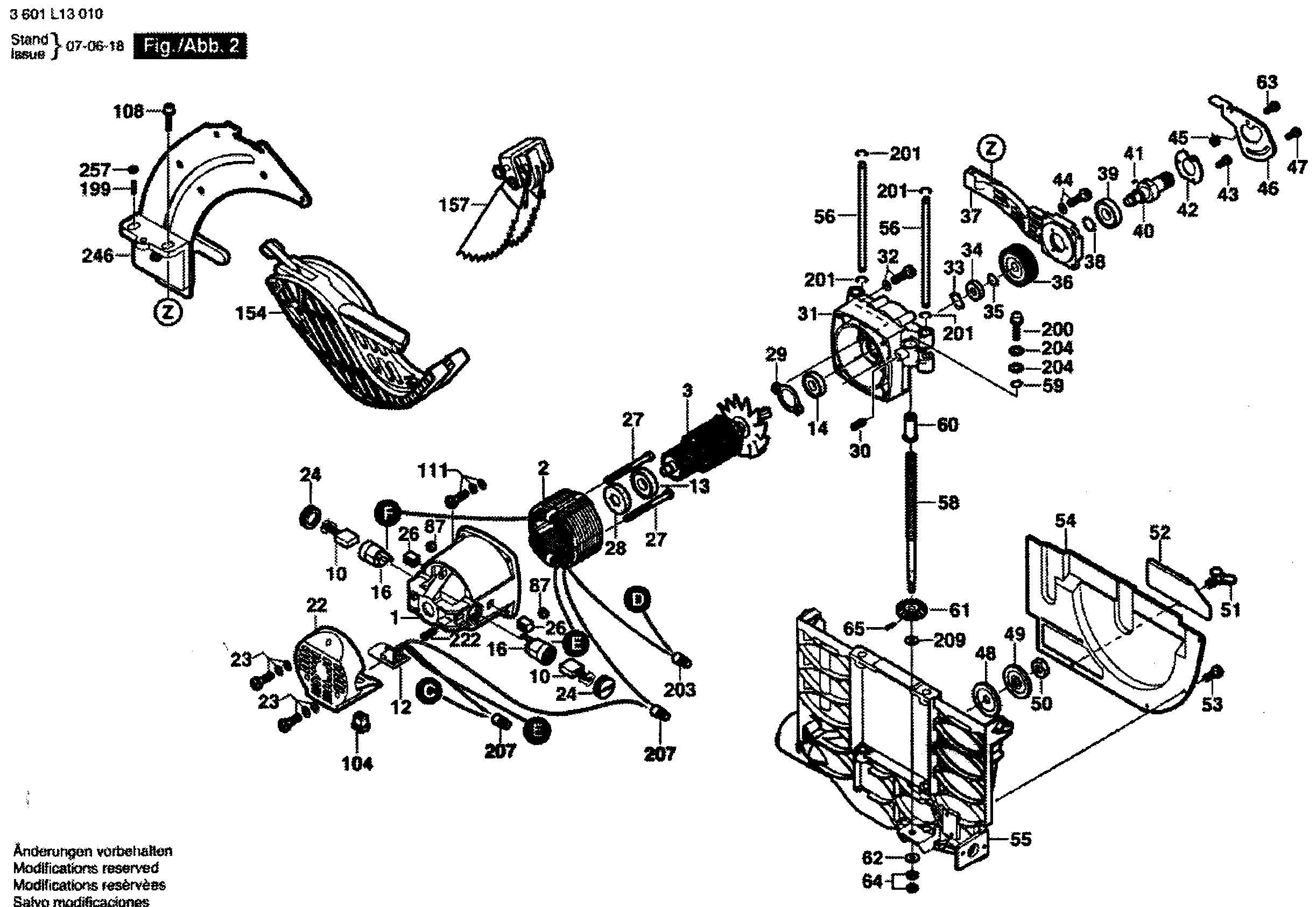 Bosch 4100 arm assy diagram