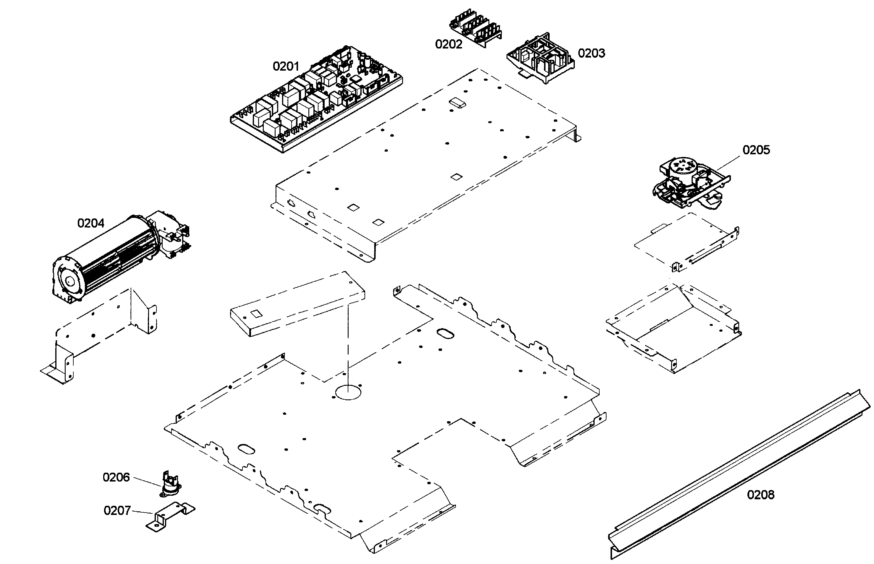 Bosch HBN3520UC/03 pcb assy diagram