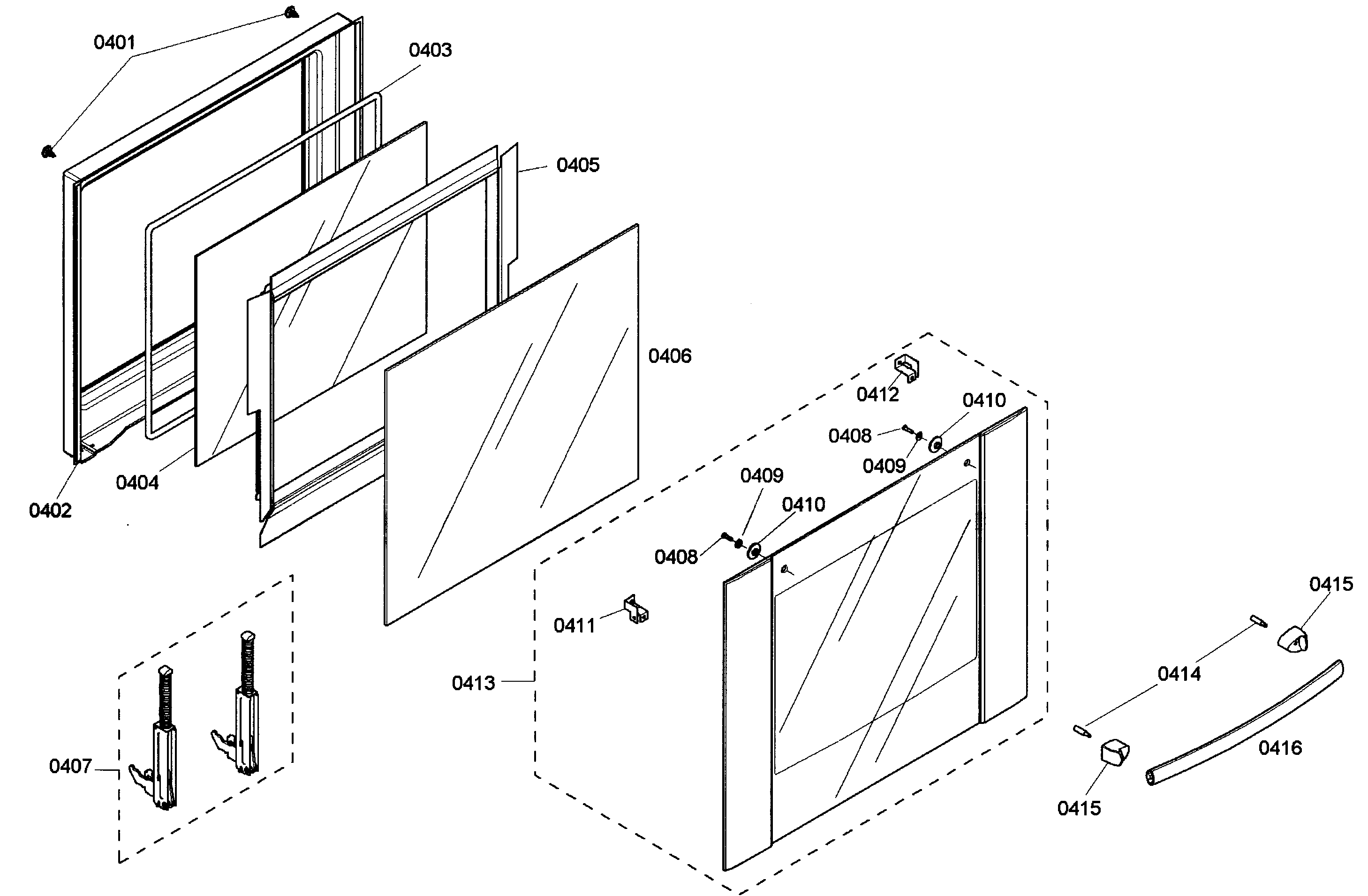 Bosch HBN3520UC/03 upper door diagram