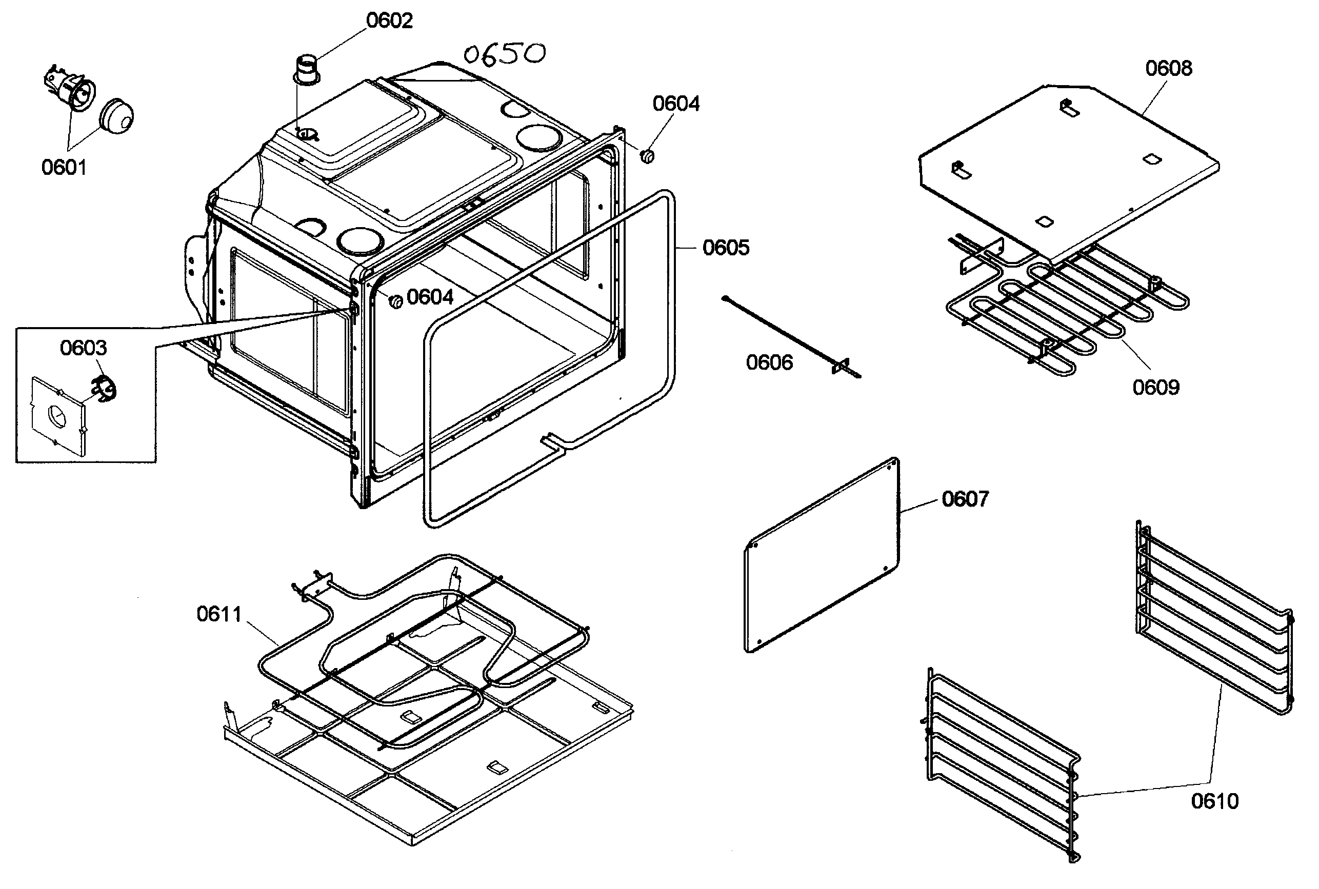 Bosch HBN3520UC/03 lower oven diagram