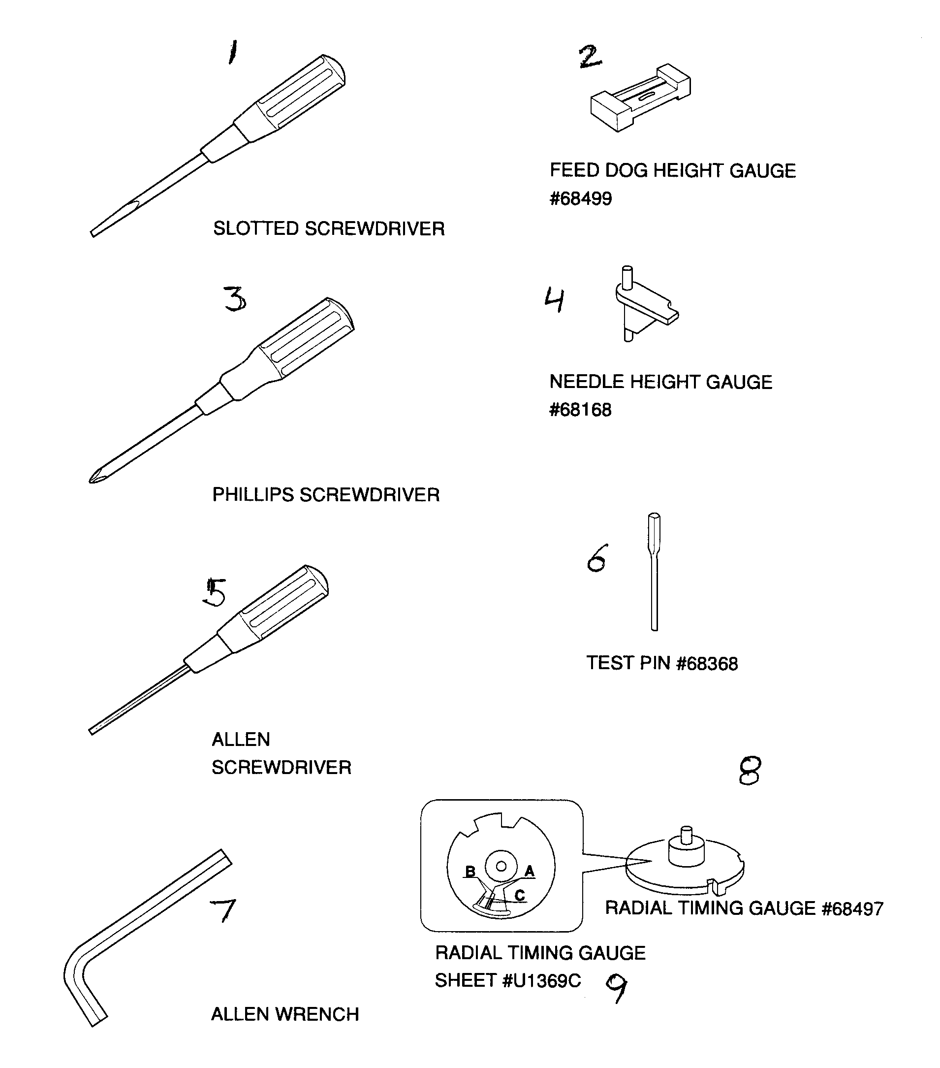 Kenmore 38519106 tools diagram