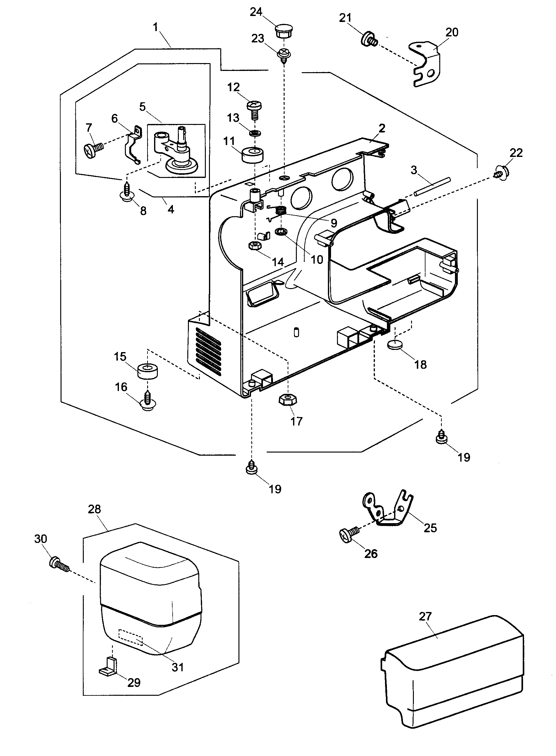 Kenmore 38519112 front cover diagram