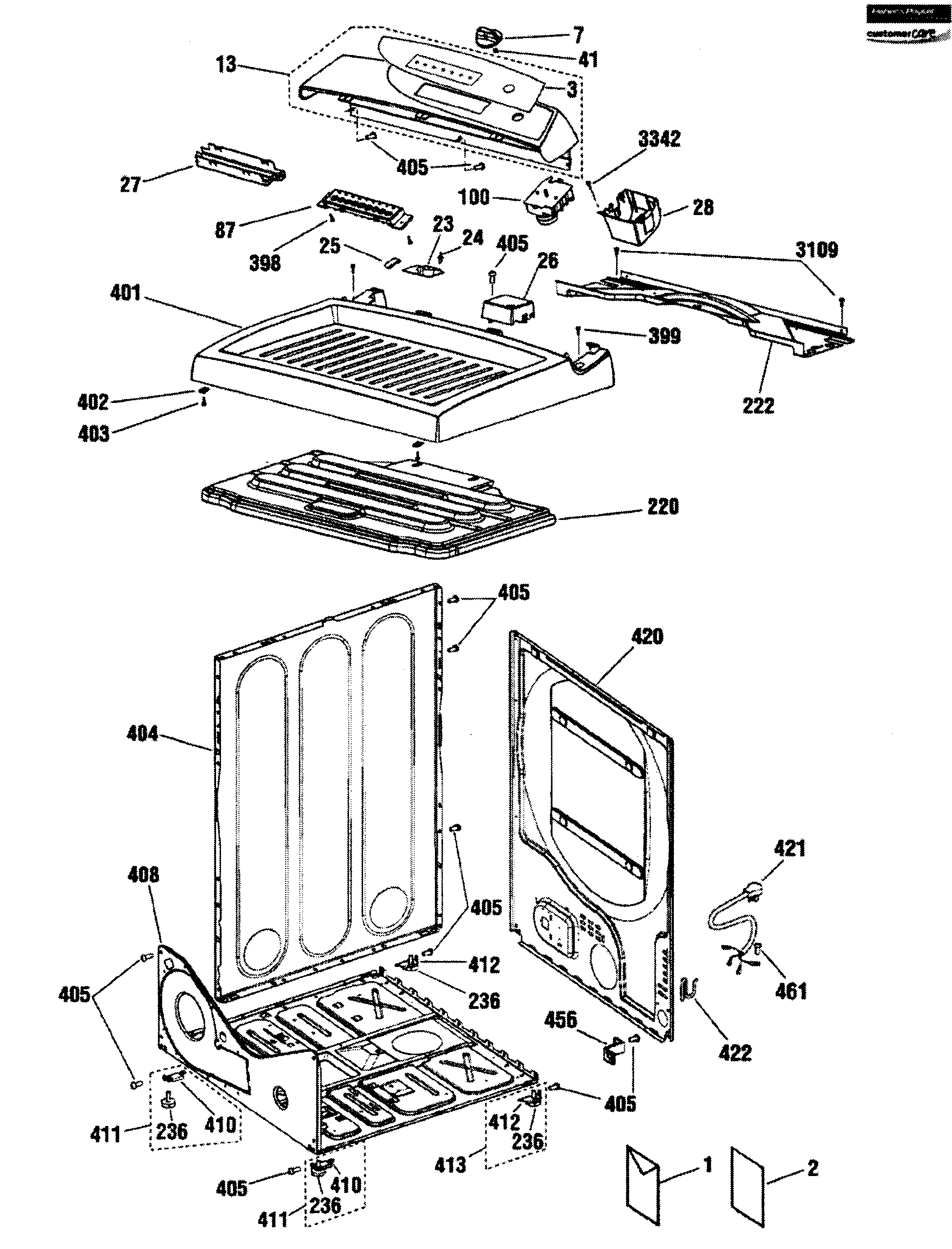 Fisher & Paykel DG60F27EW11-96978 top assy diagram