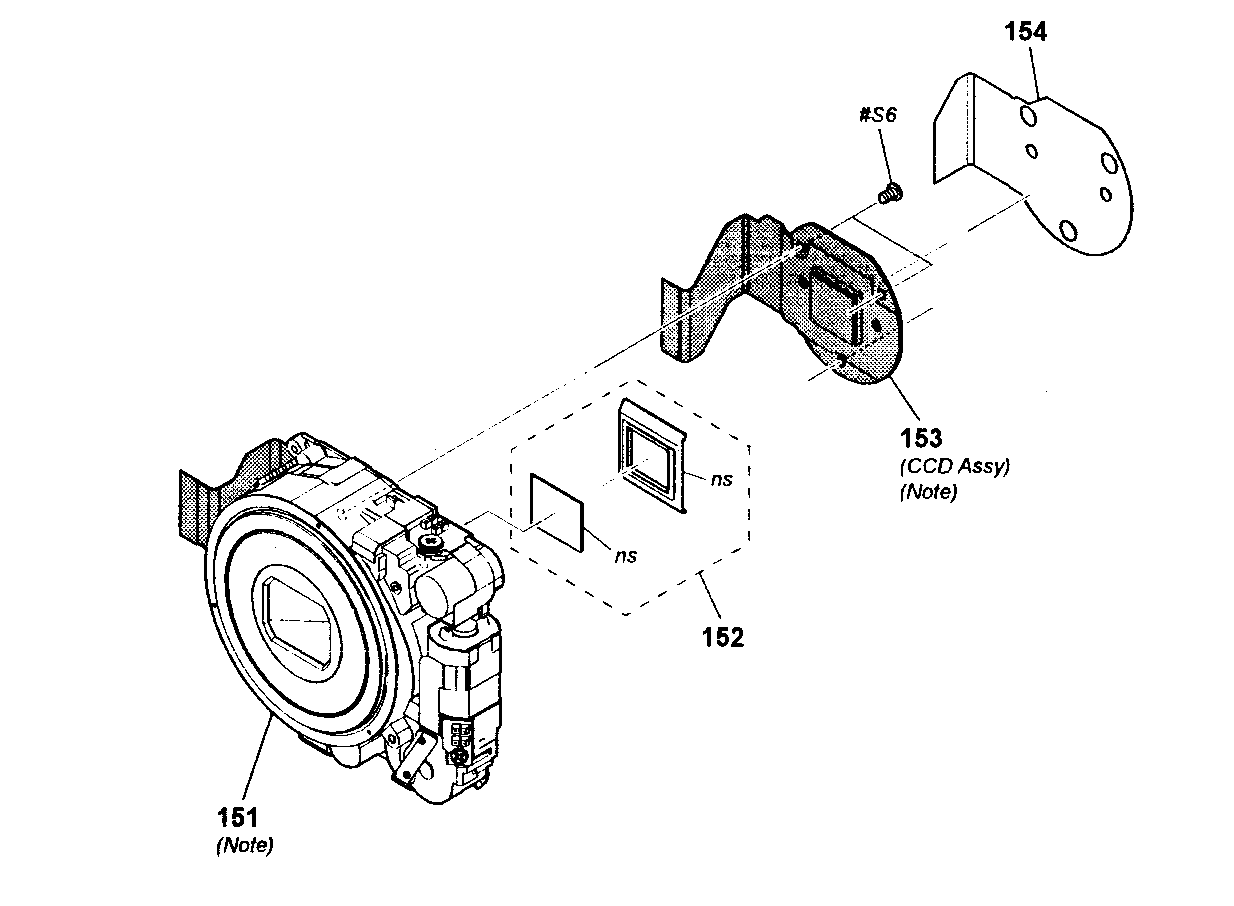 Sony DSC-W310/P lens assy diagram