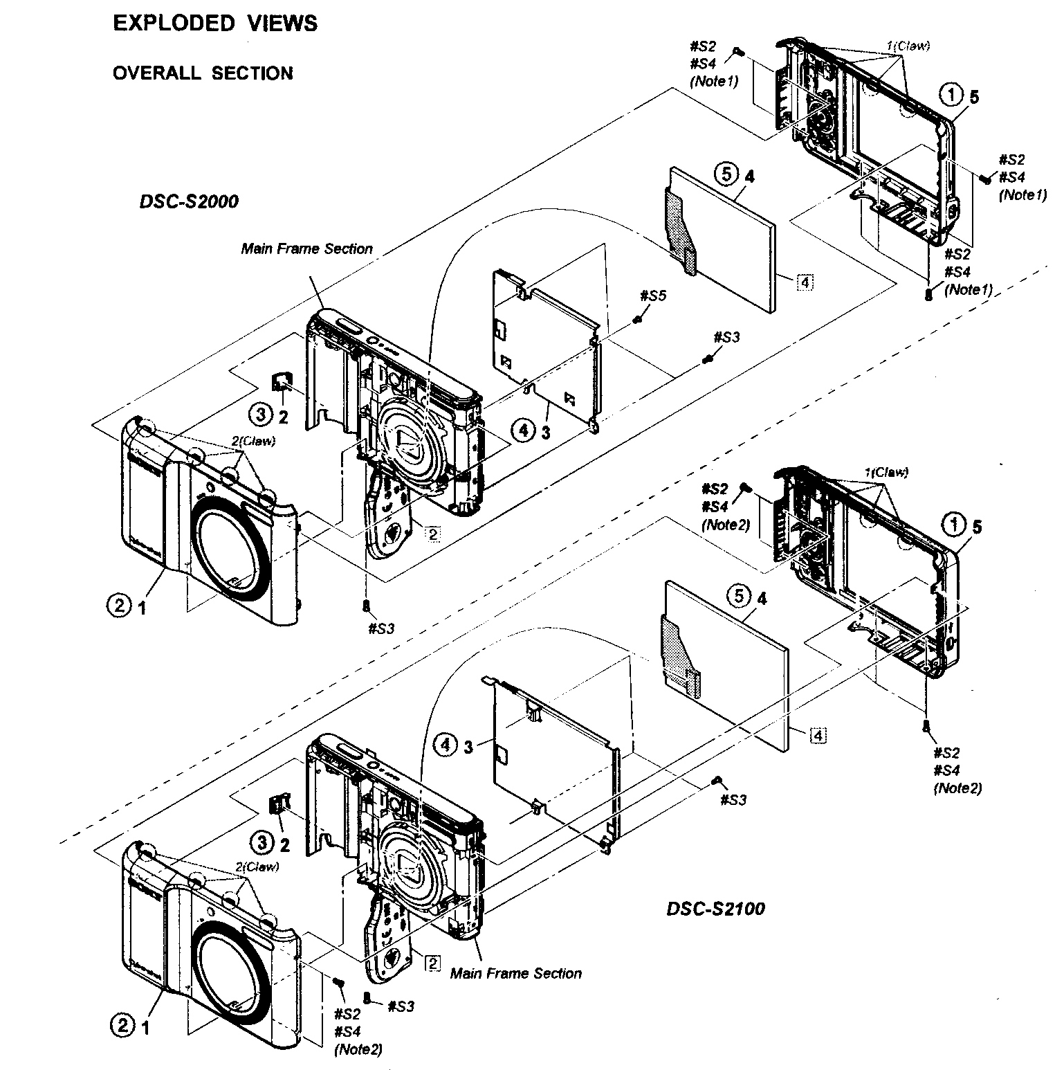 Sony DSC-S2100B overall assy diagram