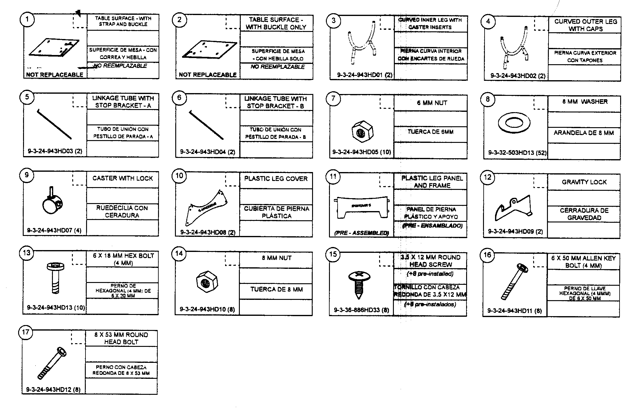 Sportcraft 1-1-24-943HD parts view diagram