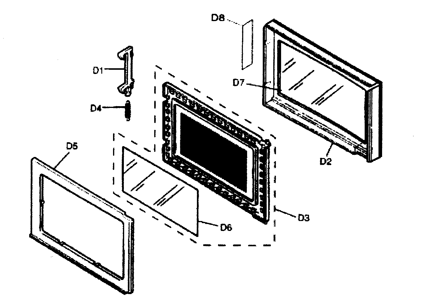 Panasonic NN-H765WF door diagram