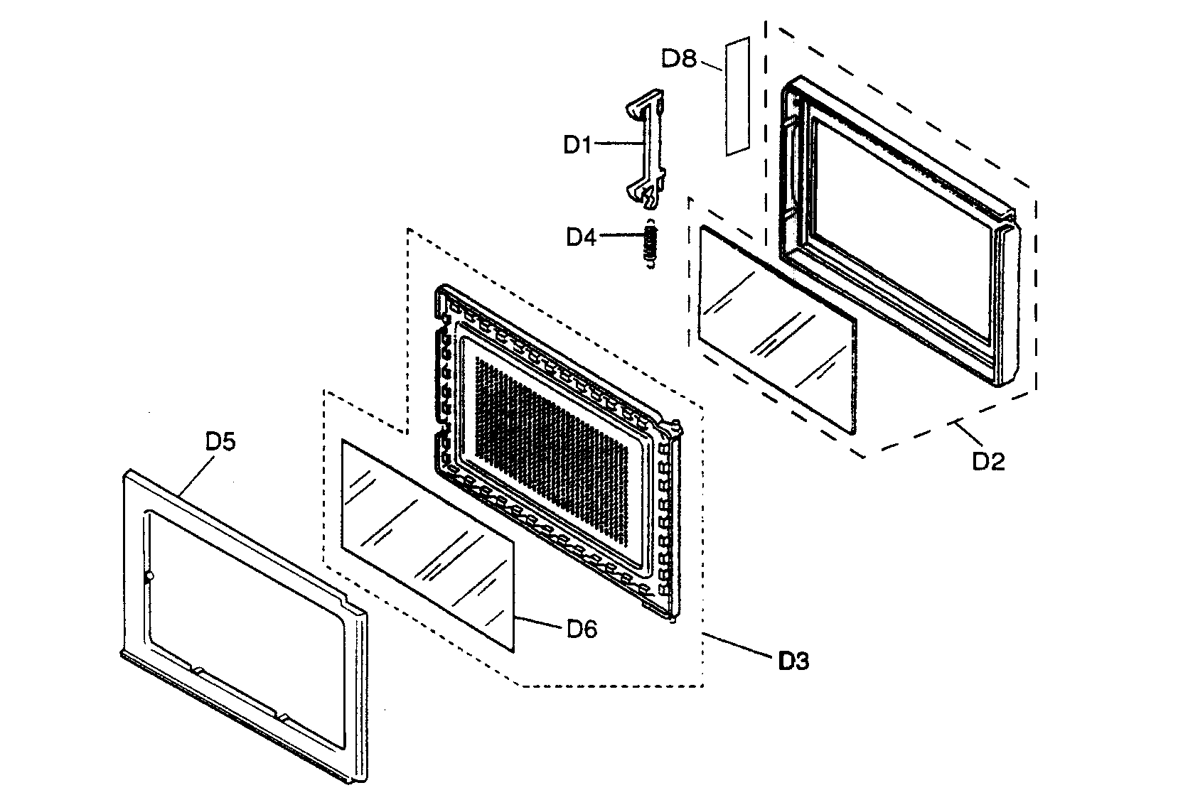 Panasonic NN-SN667W door diagram