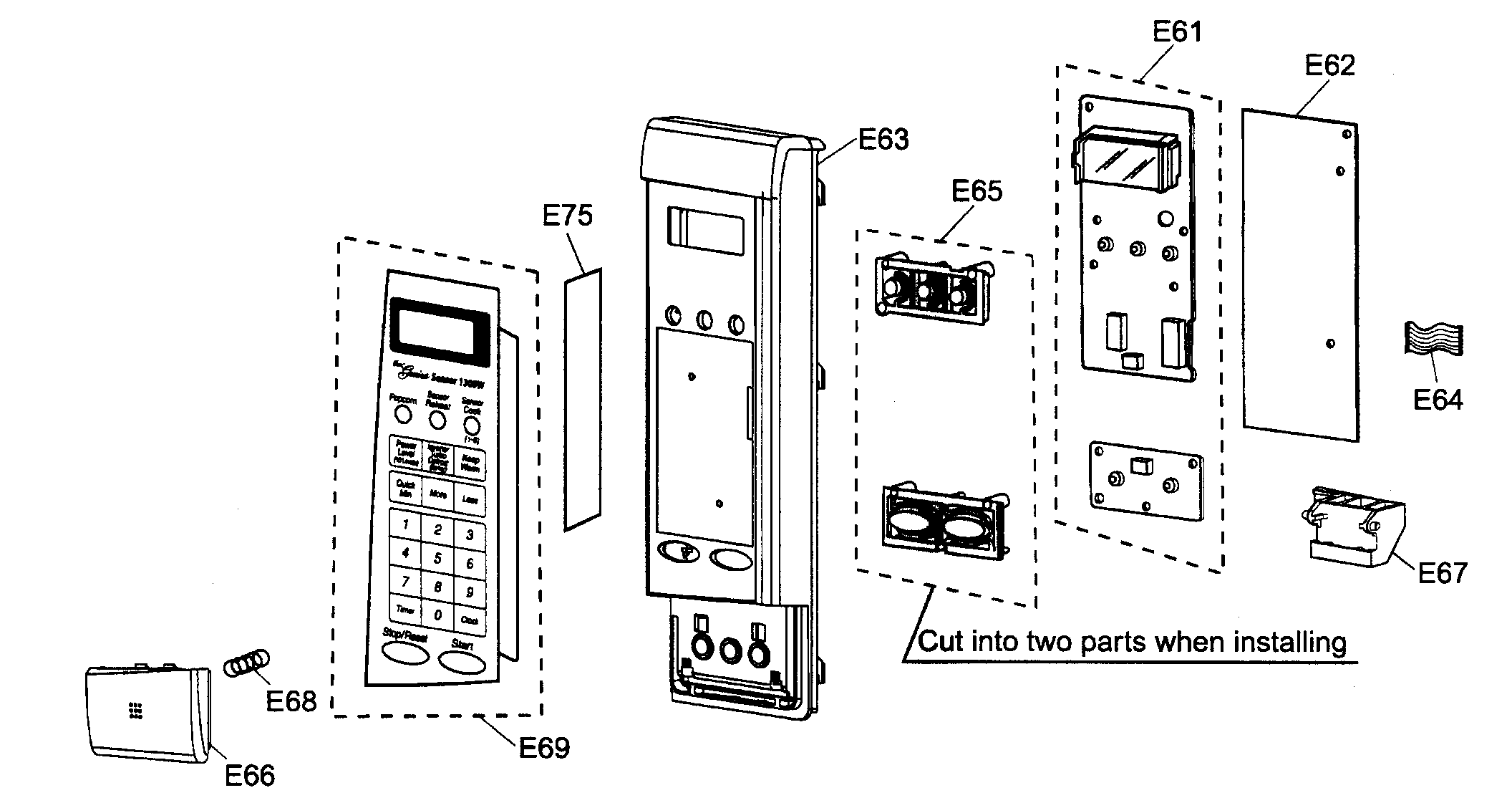 Panasonic NN-SN667W controller diagram
