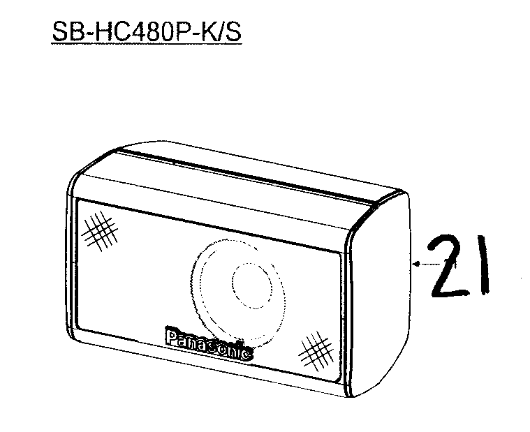 Panasonic SC-PT480 center speaker diagram