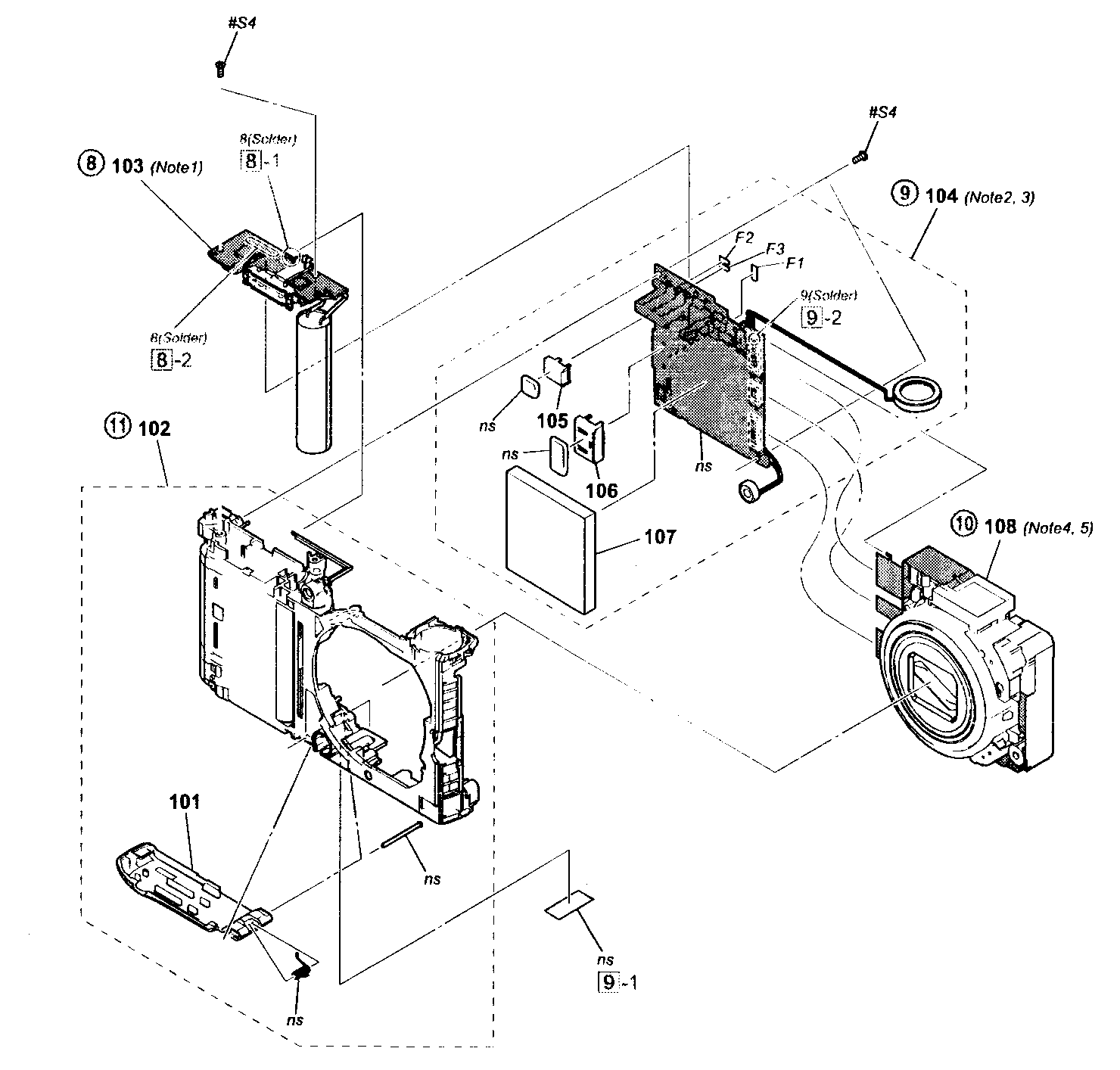 Sony DSC-W370G main frame diagram